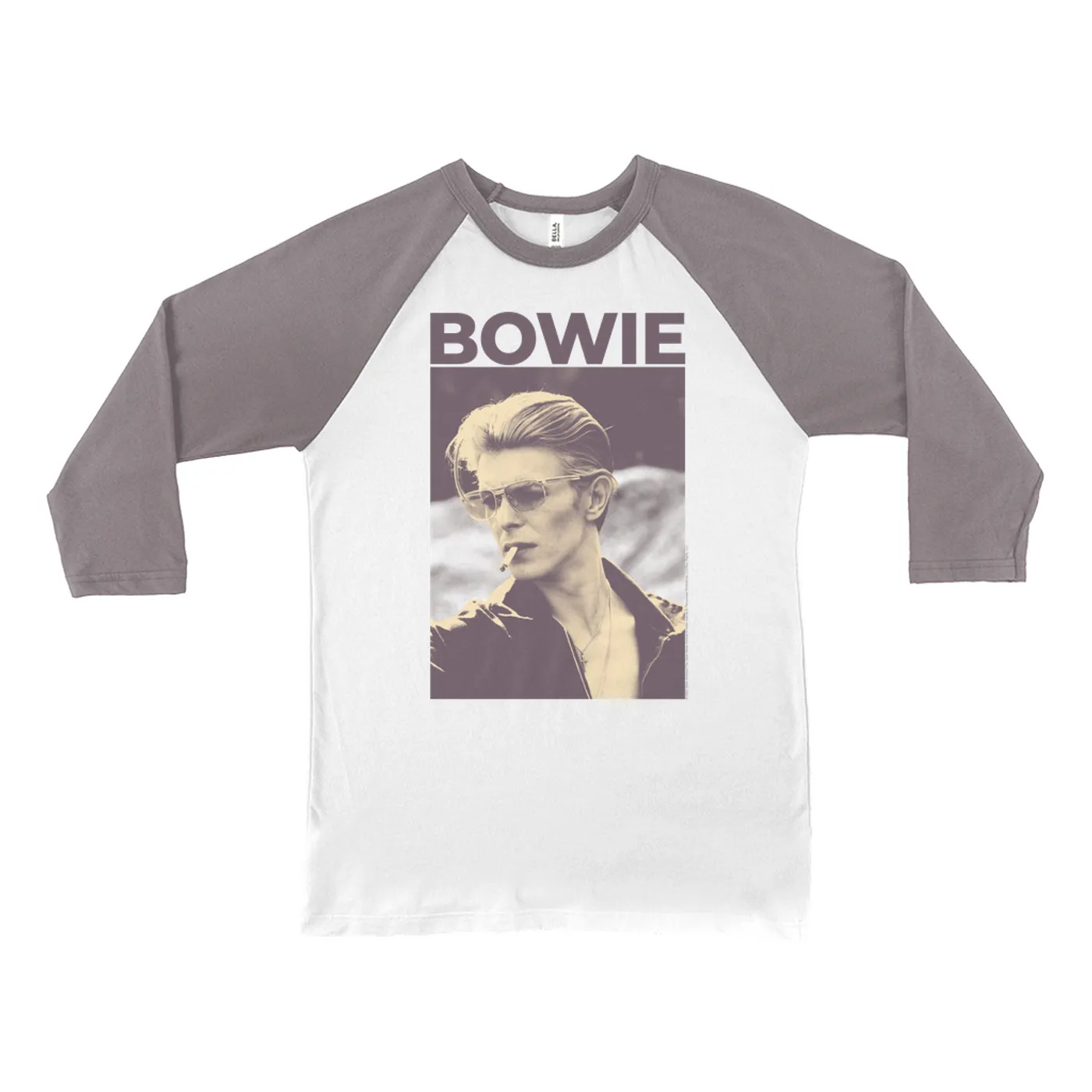 David Bowie 3/4 Sleeve Baseball Tee | The Man Who Fell To Earth Sepia Photo David Bowie Shirt