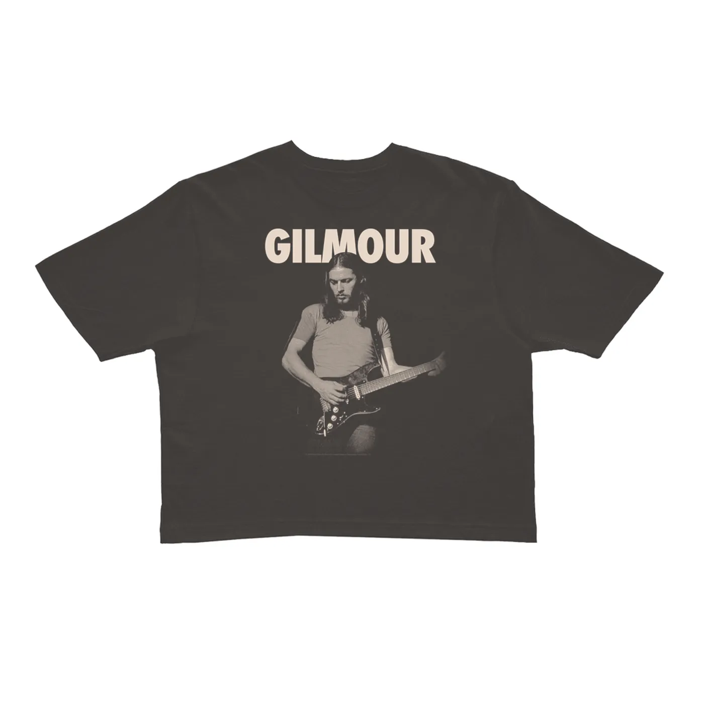 David Gilmour Ladies' Crop Tee | Young David Gilmour and Bold Logo David Gilmour Crop T-shirt
