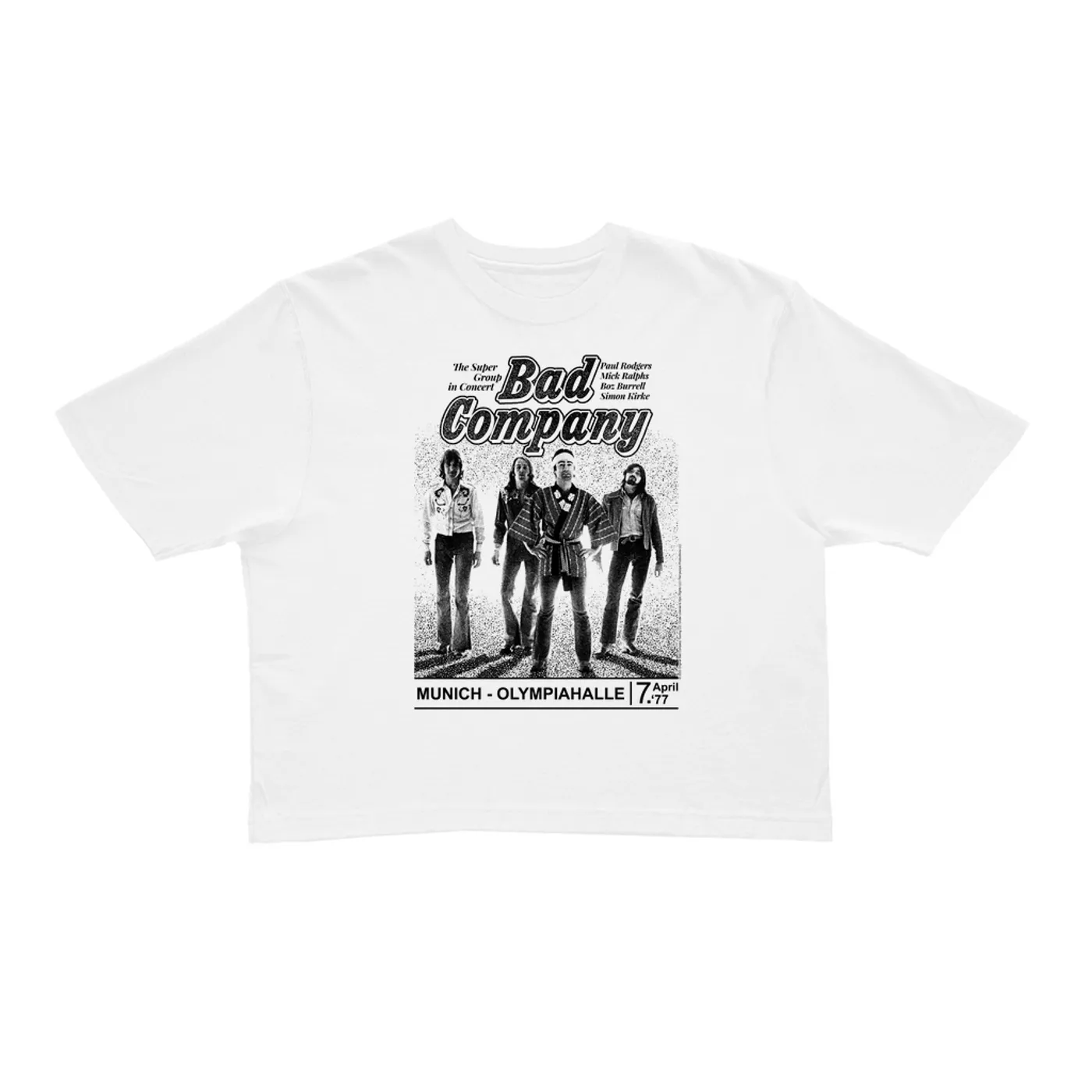Bad Company Ladies' Crop Tee | Munich Live In Concert 1977 Bad Company Crop T-shirt