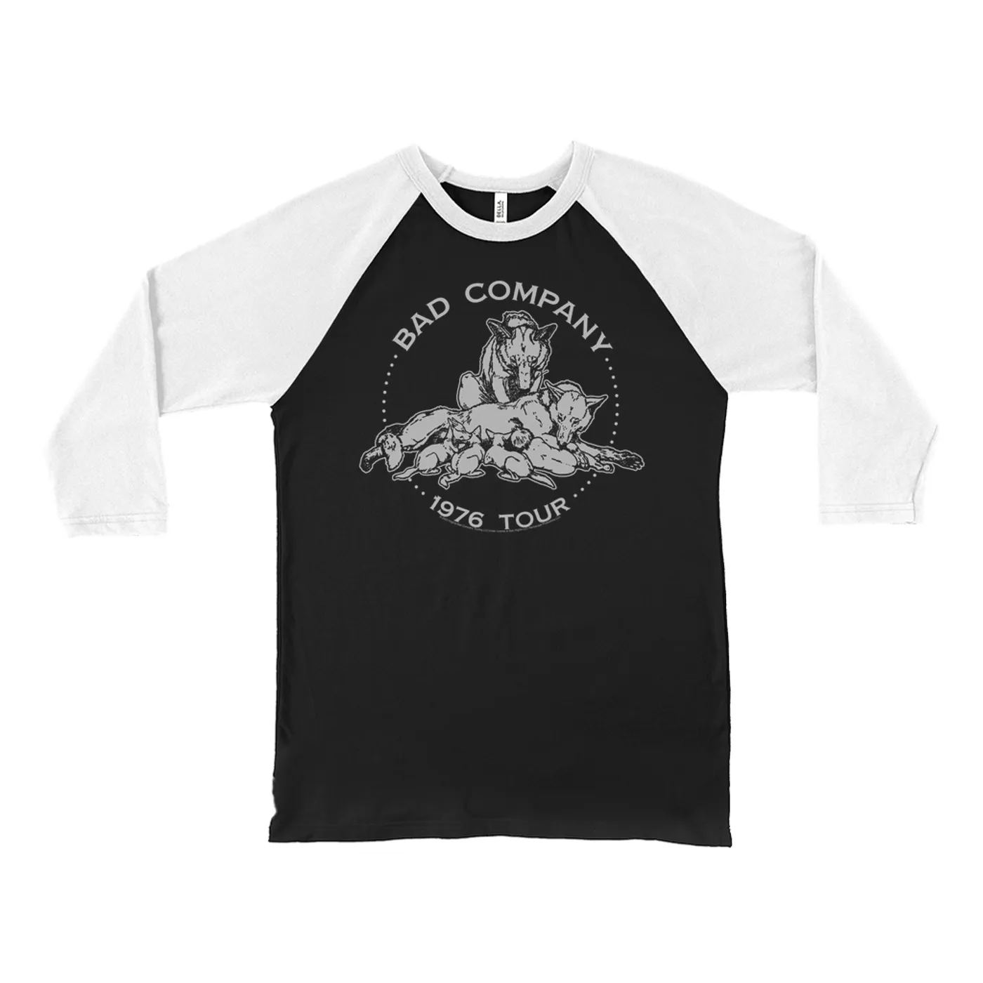 Bad Company 3/4 Sleeve Baseball Tee | Run With The Pack 1976 Tour Bad Company Shirt