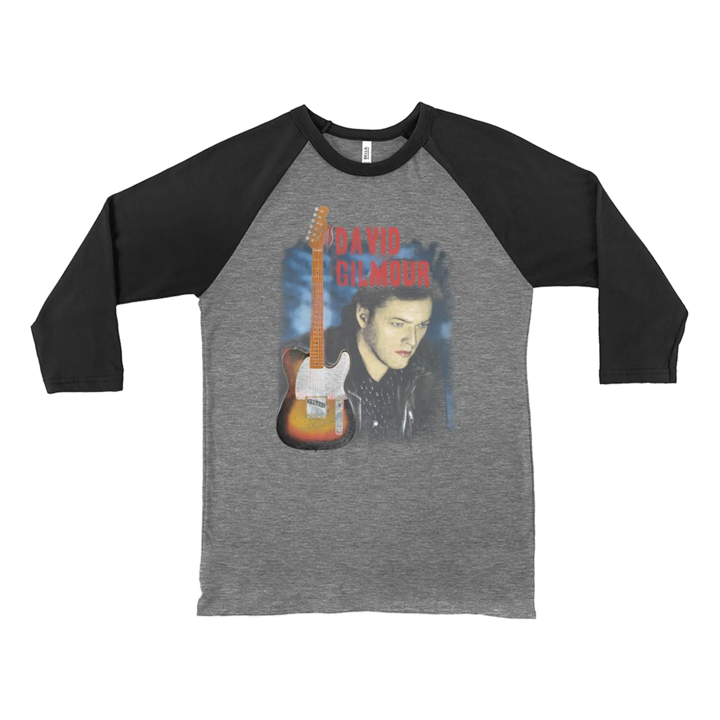 David Gilmour 3/4 Sleeve Baseball Tee | Color Tone About Face Image David Gilmour Shirt