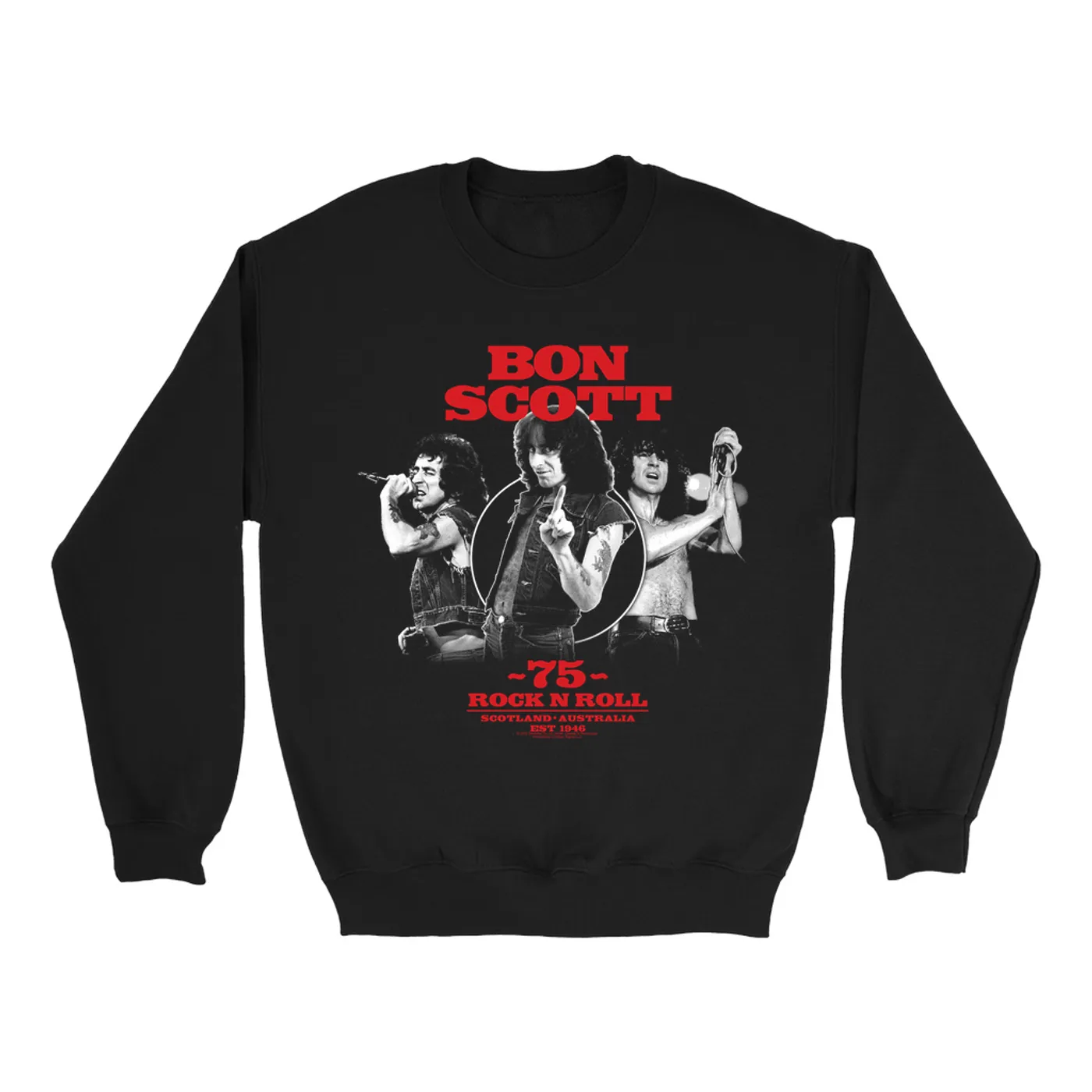 Bon Scott Sweatshirt | 75 Rock N Roll Australia Collage Bon Scott Sweatshirt
