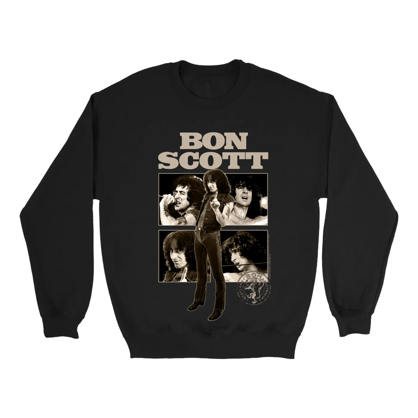 Bon Scott Sweatshirt | Vintage Photo Collage Bon Scott Sweatshirt