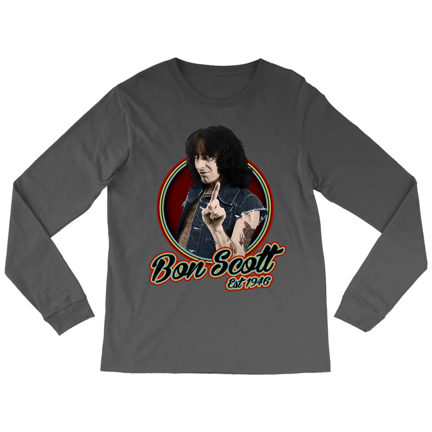 Bon Scott Long Sleeve Shirt | Established 1946 Bon Scott Shirt