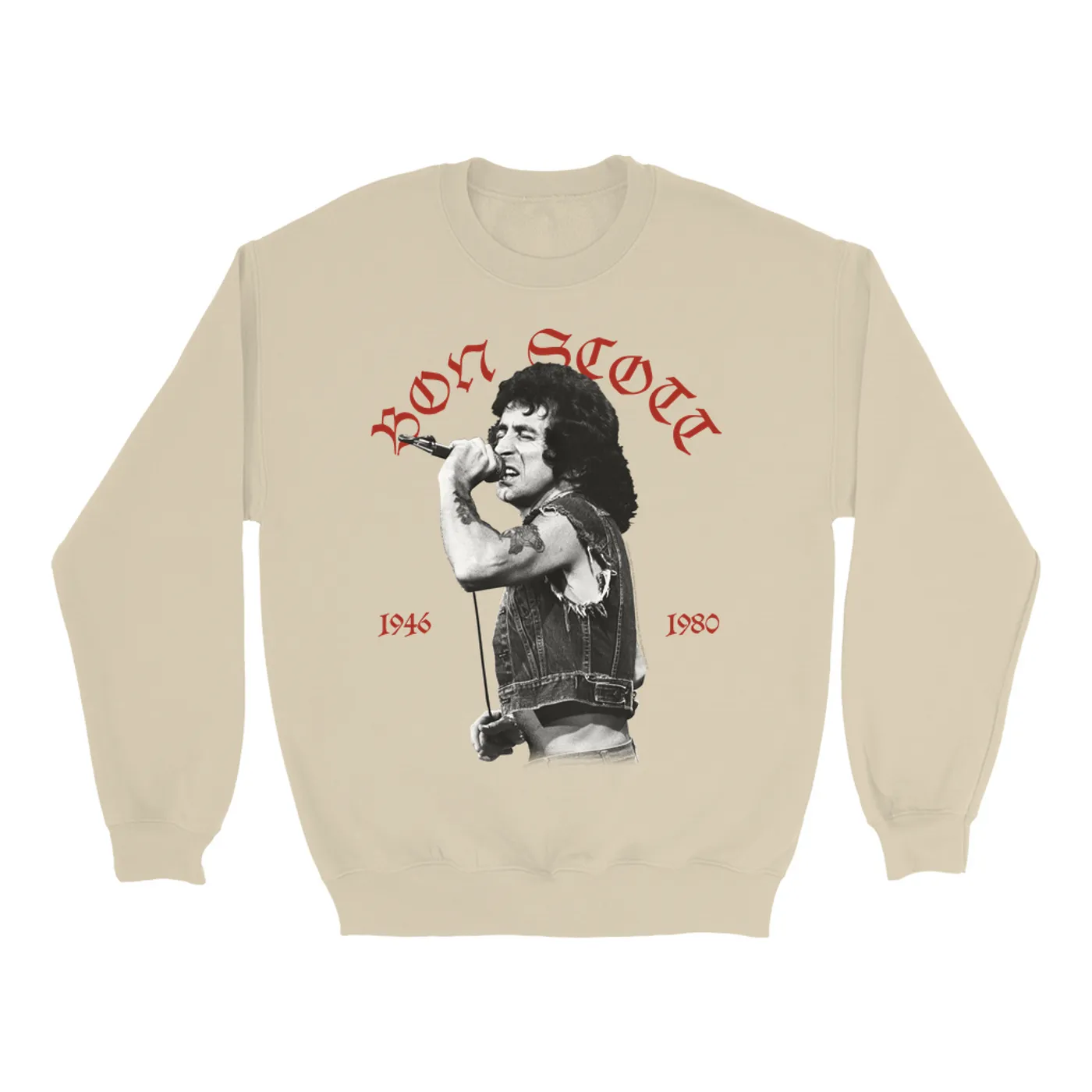Bon Scott Sweatshirt | Old English 1946-1980 Bon Scott Sweatshirt