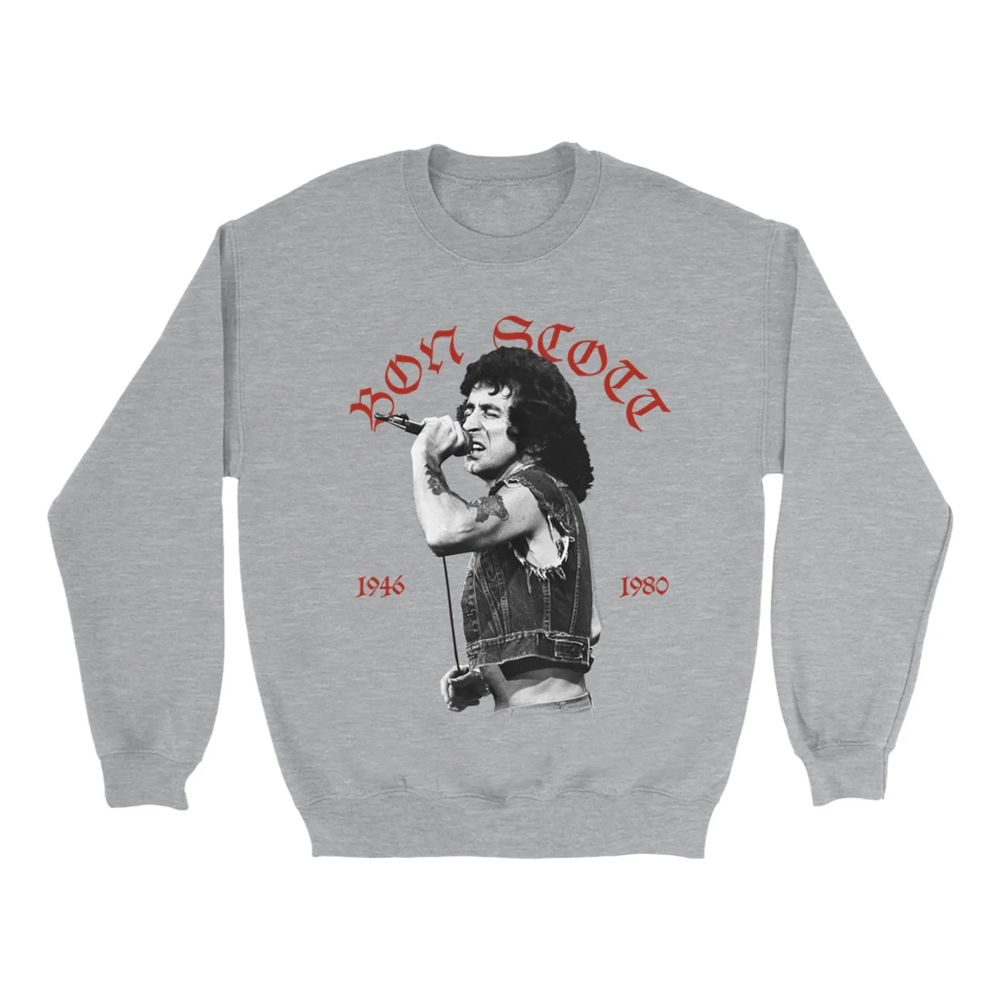 Bon Scott Sweatshirt | Old English 1946-1980 Bon Scott Sweatshirt