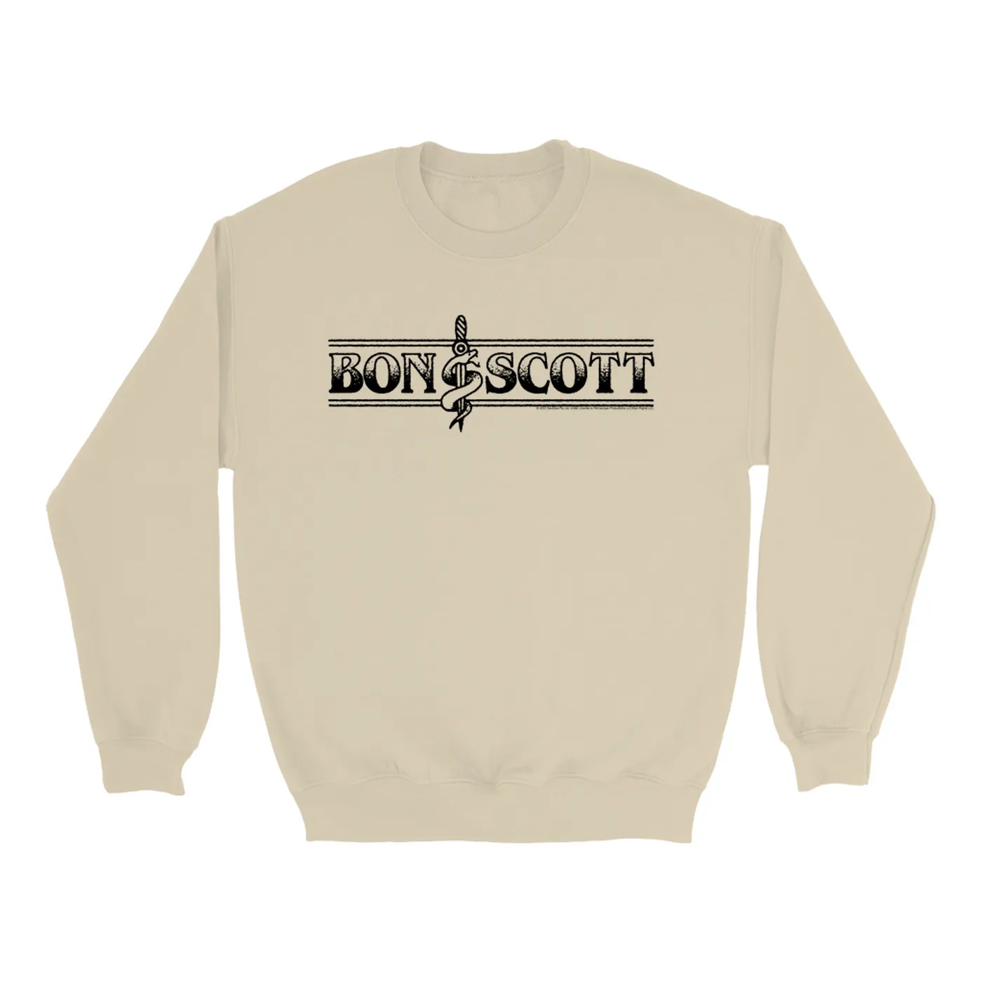 Bon Scott Sweatshirt | Bon Dagger And Snake Sailor Style Bon Scott Sweatshirt