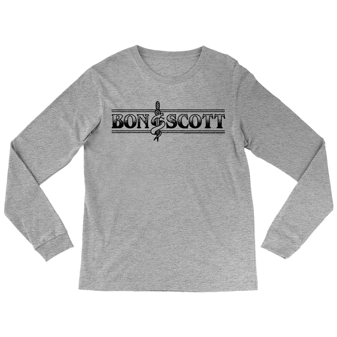 Bon Scott Long Sleeve Shirt | Bon Dagger And Snake Sailor Style Bon Scott Shirt