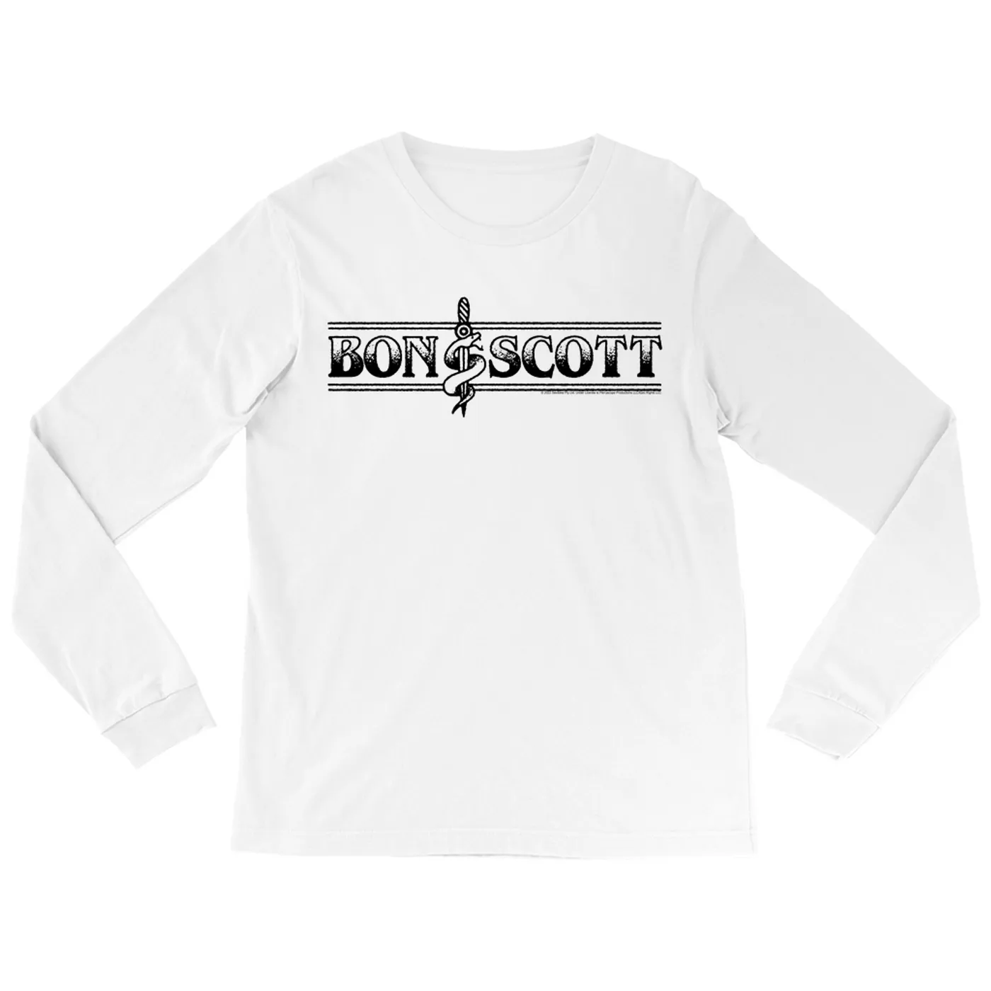 Bon Scott Long Sleeve Shirt | Bon Dagger And Snake Sailor Style Bon Scott Shirt