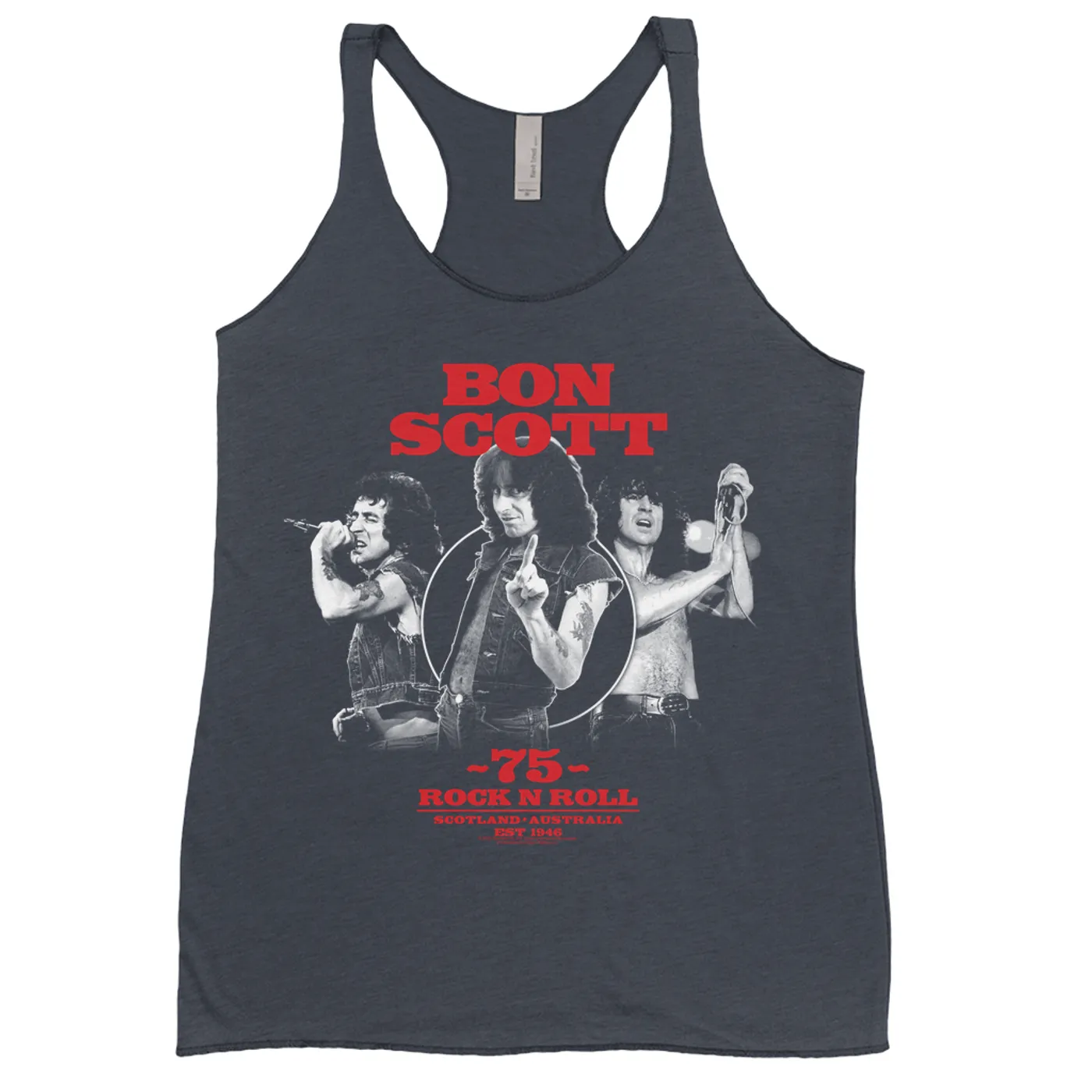 Bon Scott Ladies' Tank Top | 75 Rock N Roll Australia Collage Bon Scott Shirt