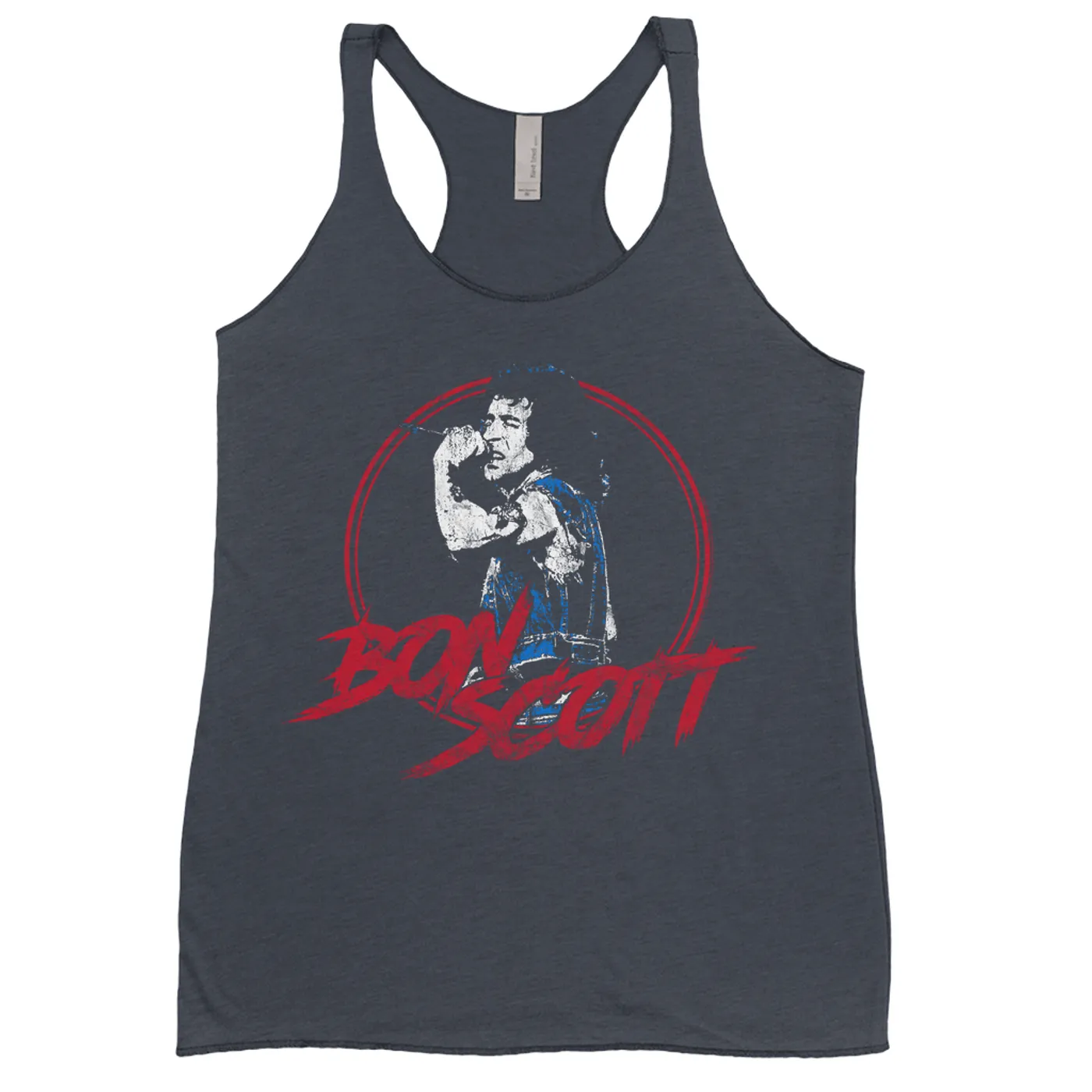 Bon Scott Ladies' Tank Top | Bon Scott Circular Pop Art Red Bon Scott Shirt
