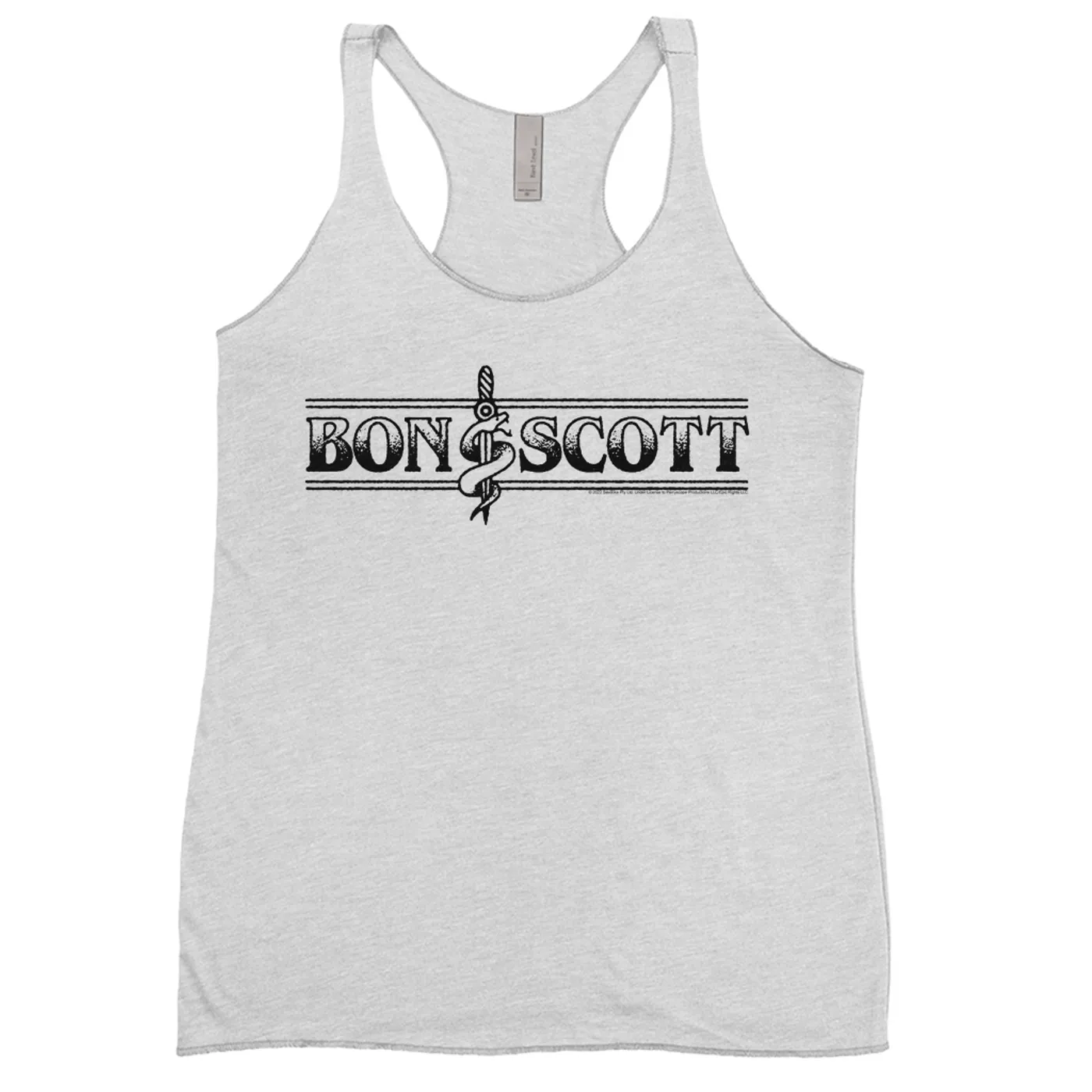 Bon Scott Ladies' Tank Top | Bon Dagger And Snake Sailor Style Bon Scott Shirt