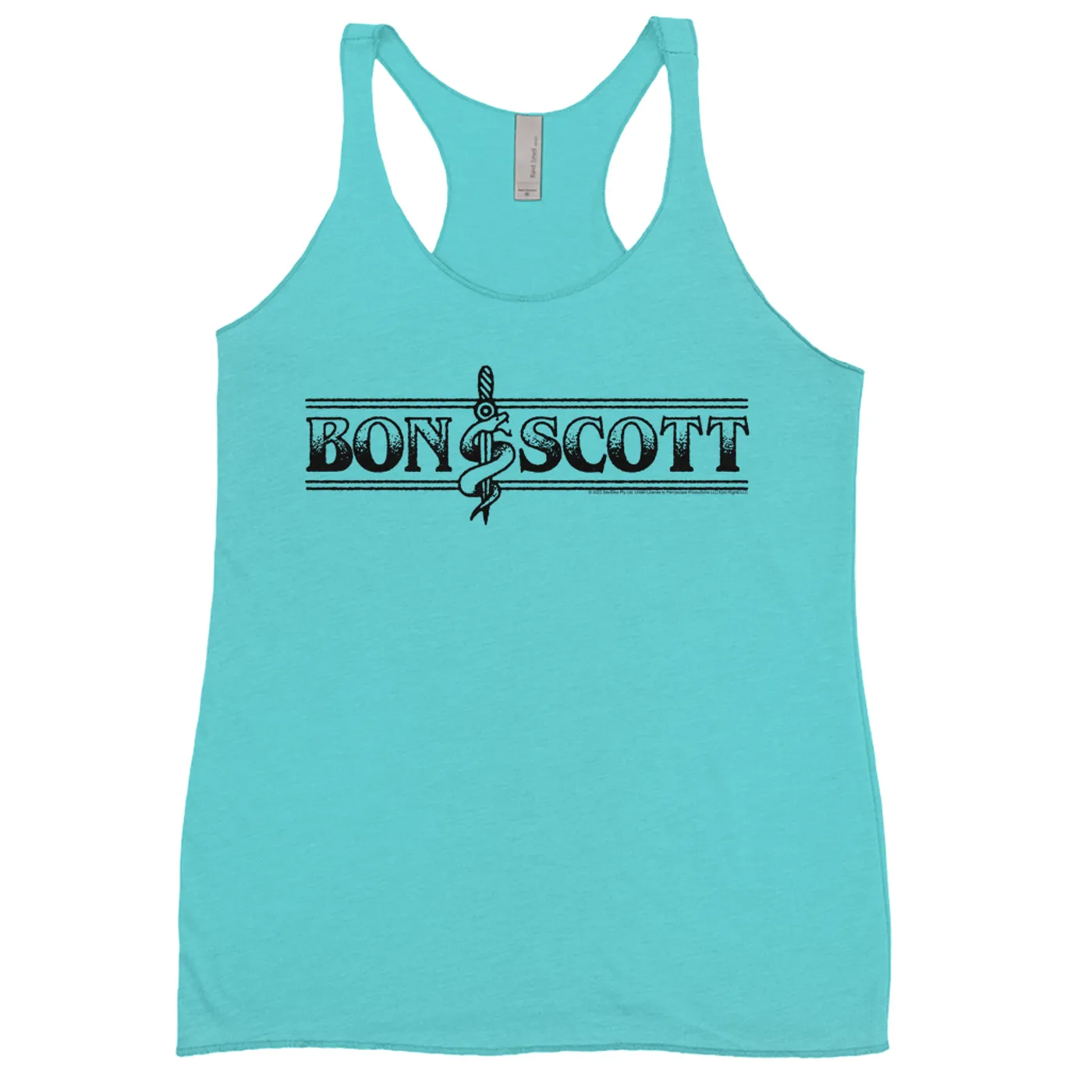 Bon Scott Ladies' Tank Top | Bon Dagger And Snake Sailor Style Bon Scott Shirt