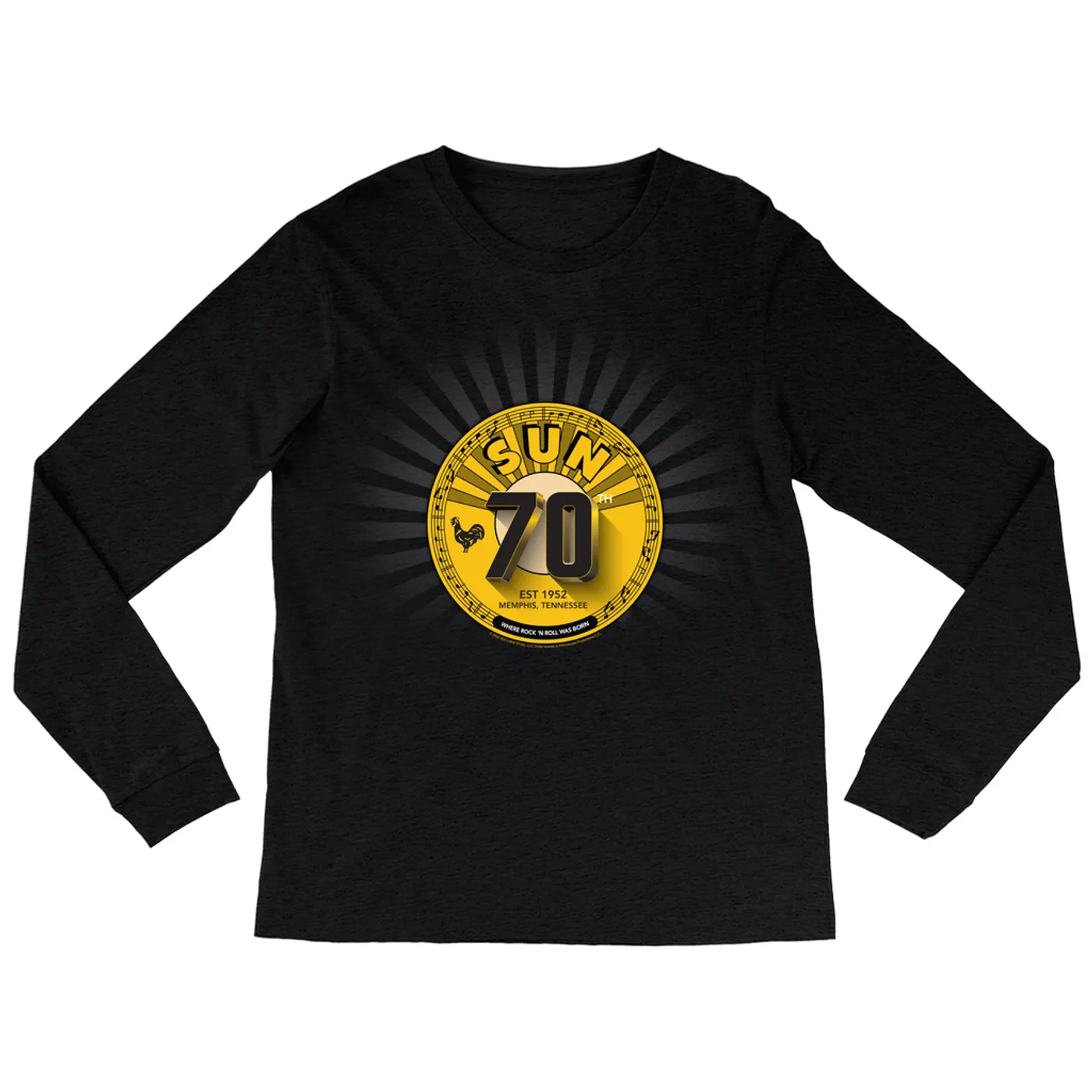 Sun Records Long Sleeve Shirt | 70th Anniversary Gold Seal Sun Records Shirt