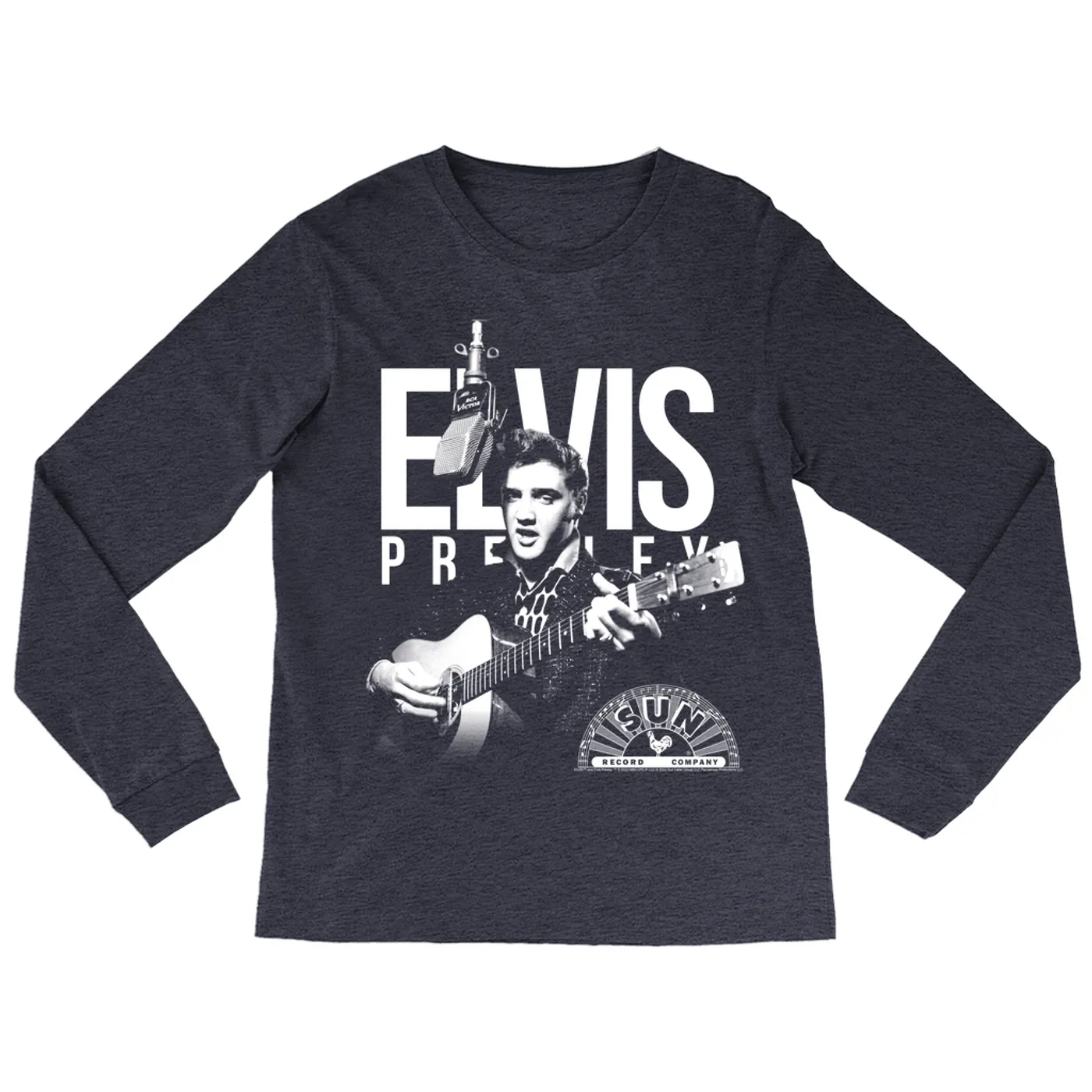 Elvis Presley Long Sleeve Shirt | Performing In White With Logo Elvis Presley Shirt