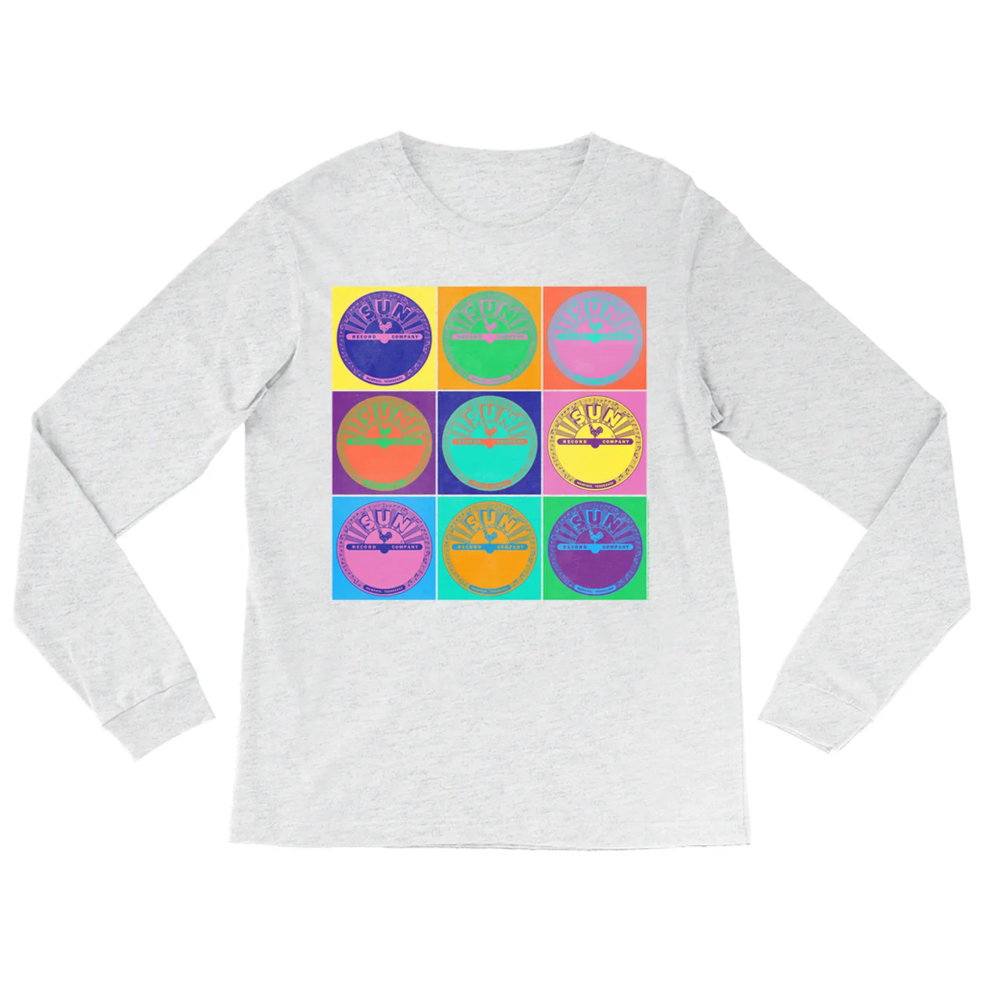 Sun Records Long Sleeve Shirt | Pop Art Label Sun Records Shirt