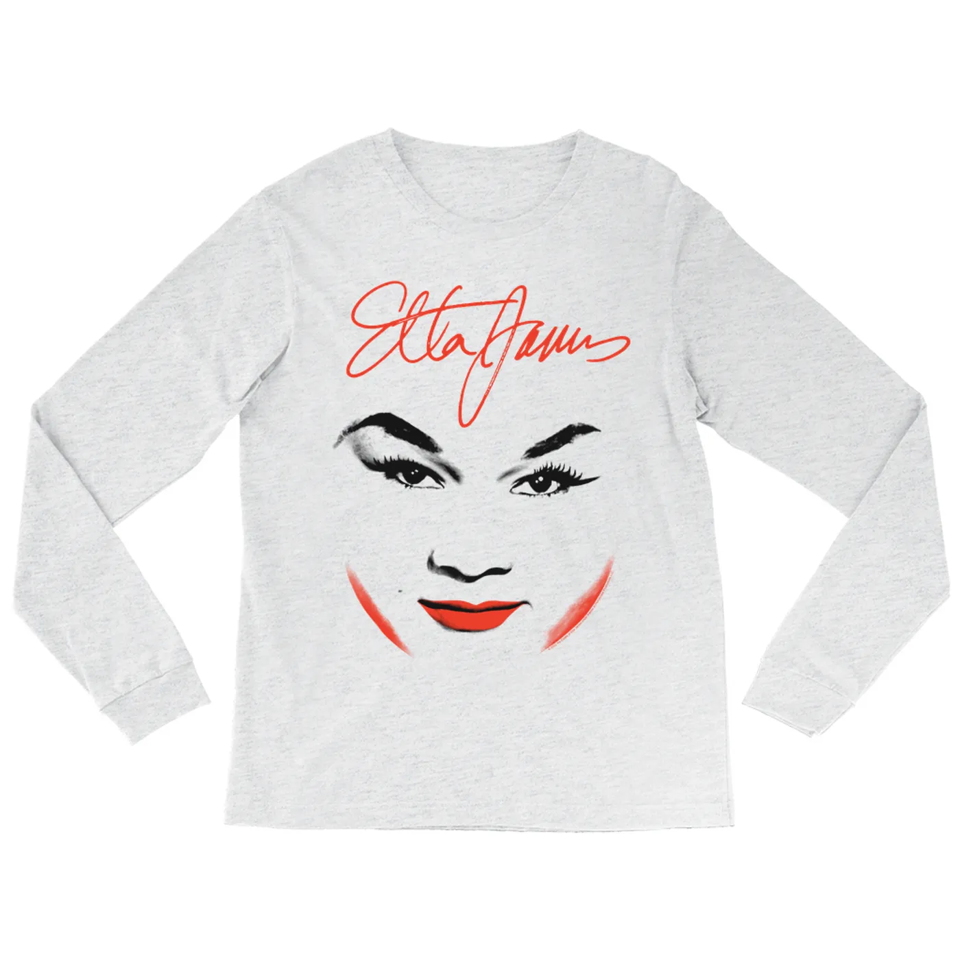 Etta James Long Sleeve Shirt | Serving Face With Logo Etta James Shirt