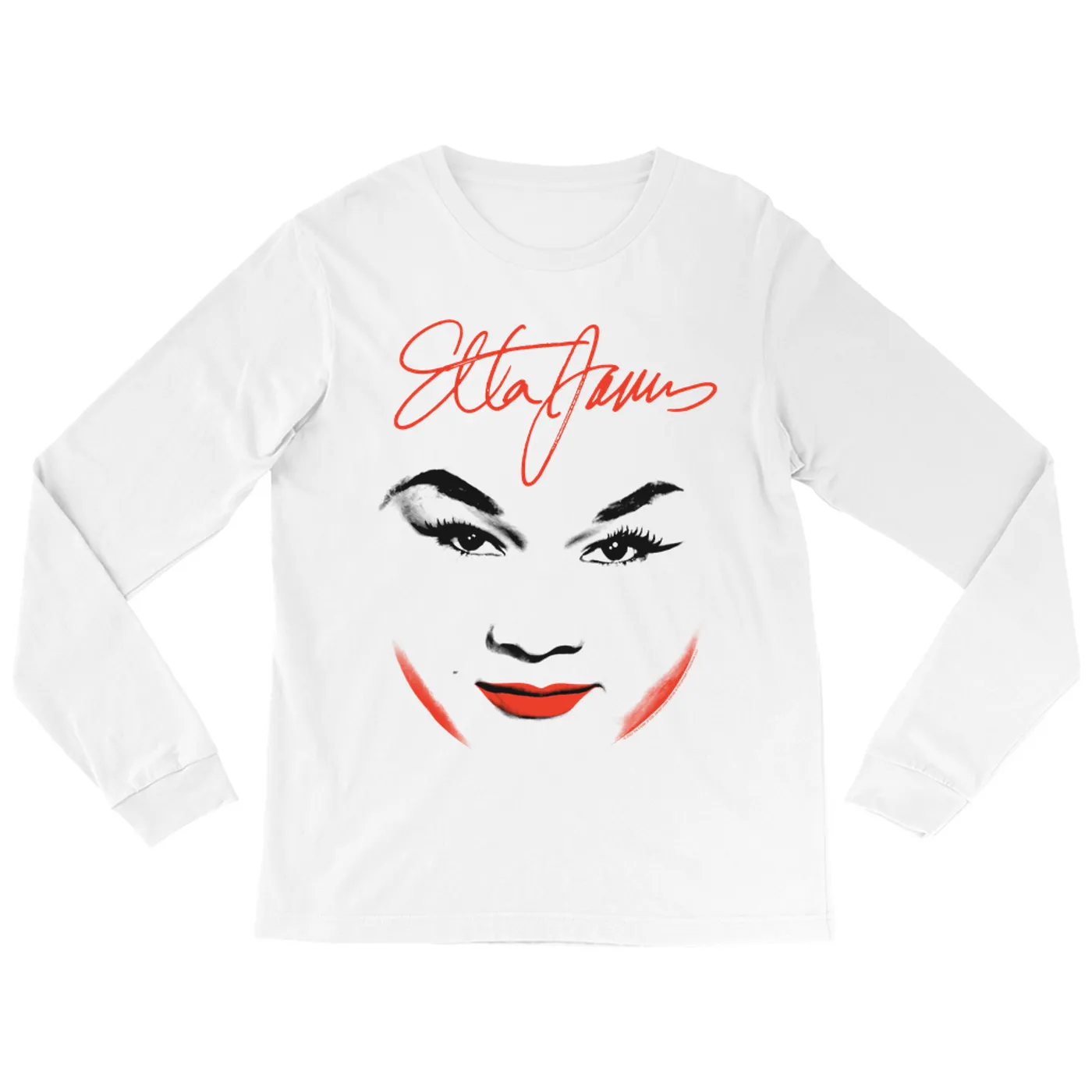 Etta James Long Sleeve Shirt | Serving Face With Logo Etta James Shirt