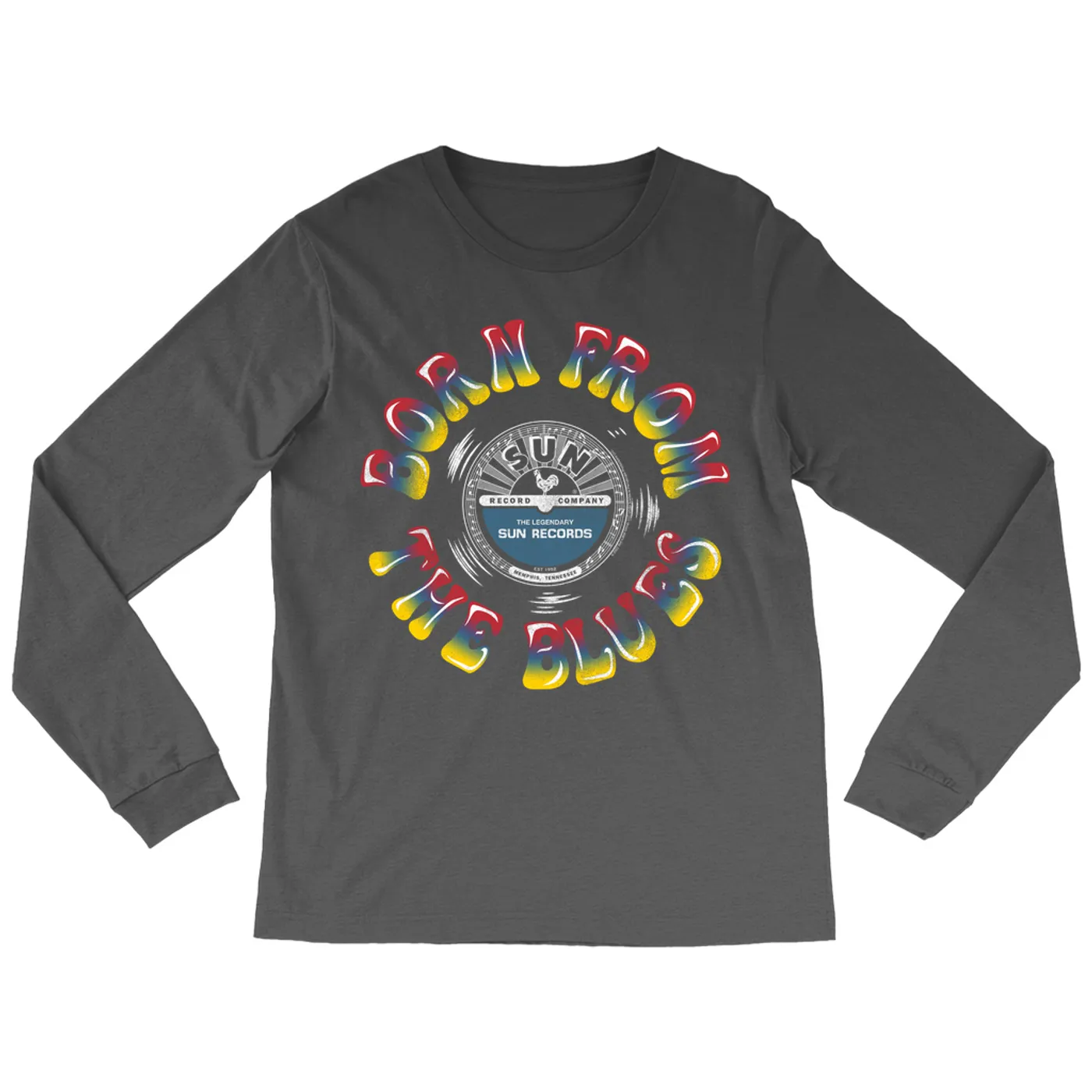 Sun Records Long Sleeve Shirt | Retro Record Where Blues Was Born Sun Records Shirt