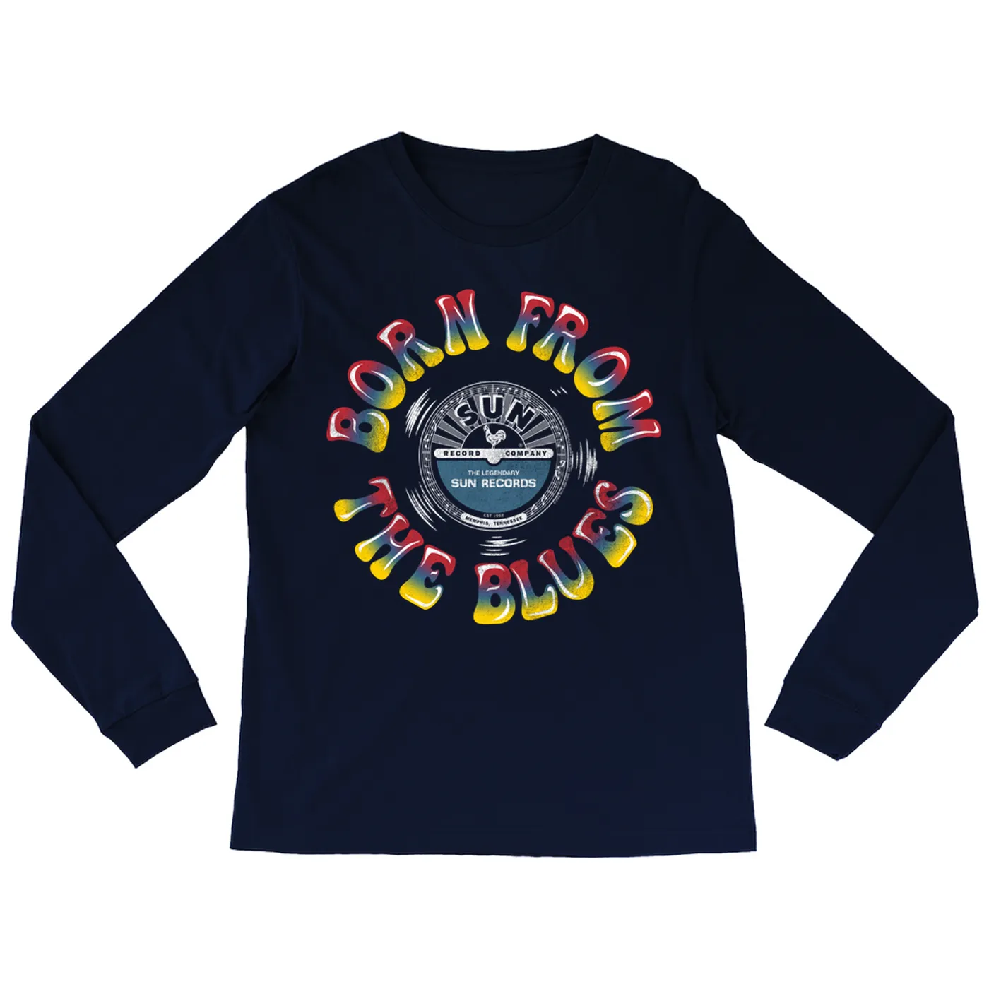 Sun Records Long Sleeve Shirt | Retro Record Where Blues Was Born Sun Records Shirt