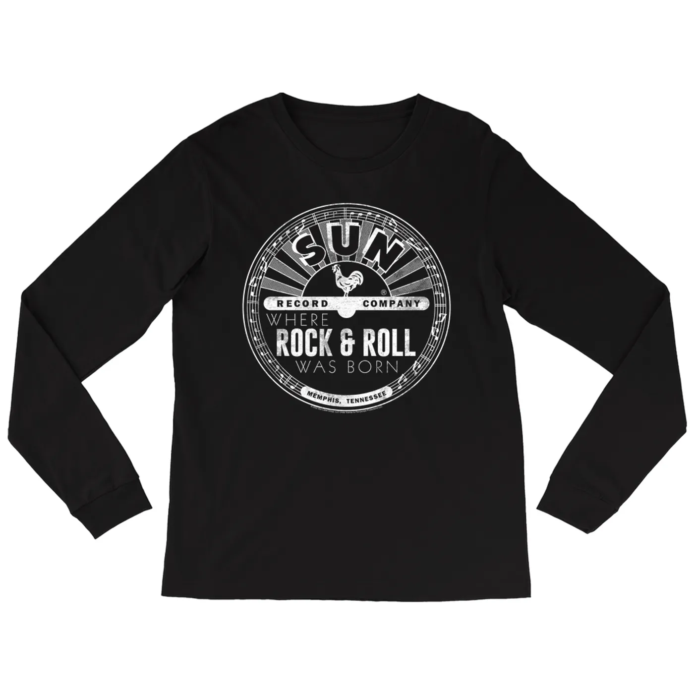 Sun Records Long Sleeve Shirt | White Where Rock N' Roll Was Born Logo Sun Records Shirt