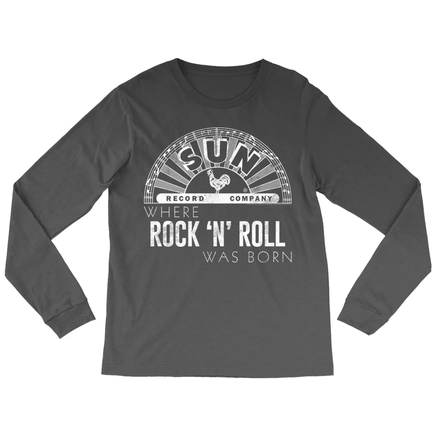 Sun Records Long Sleeve Shirt | White Logo Where Rock N' Roll Was Born Sun Records Shirt