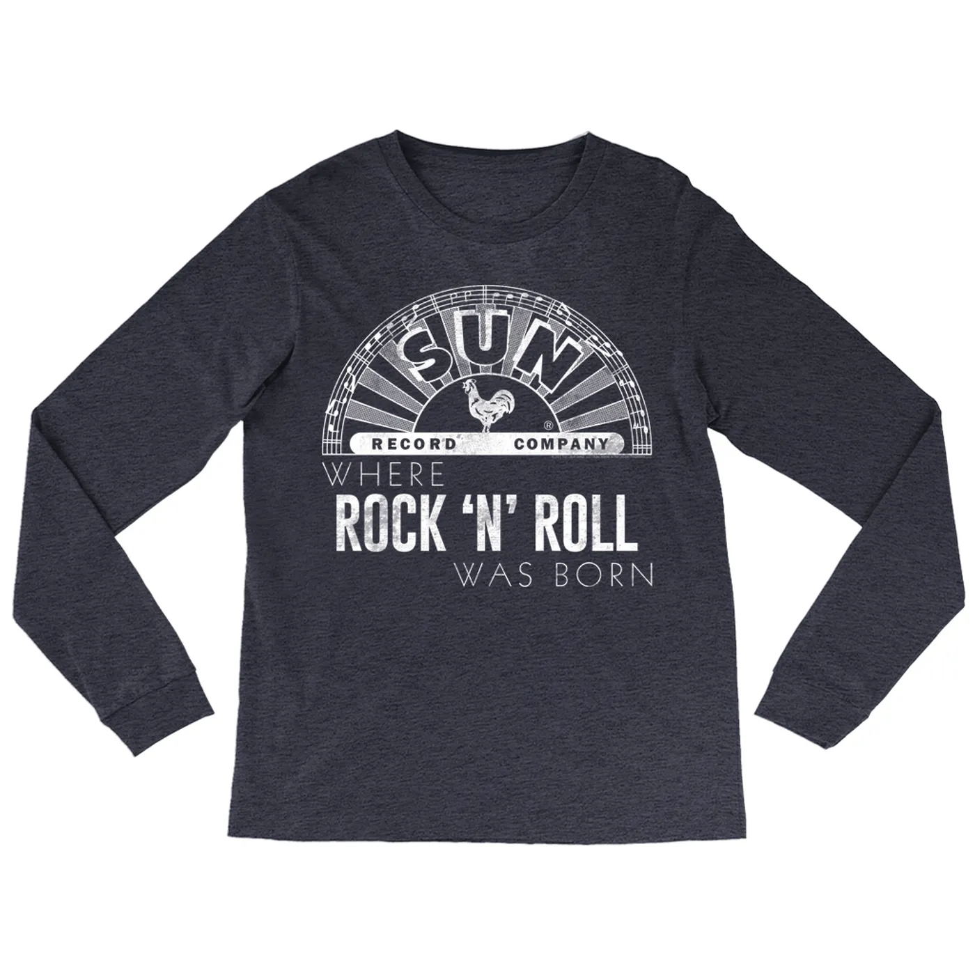 Sun Records Long Sleeve Shirt | White Logo Where Rock N' Roll Was Born Sun Records Shirt