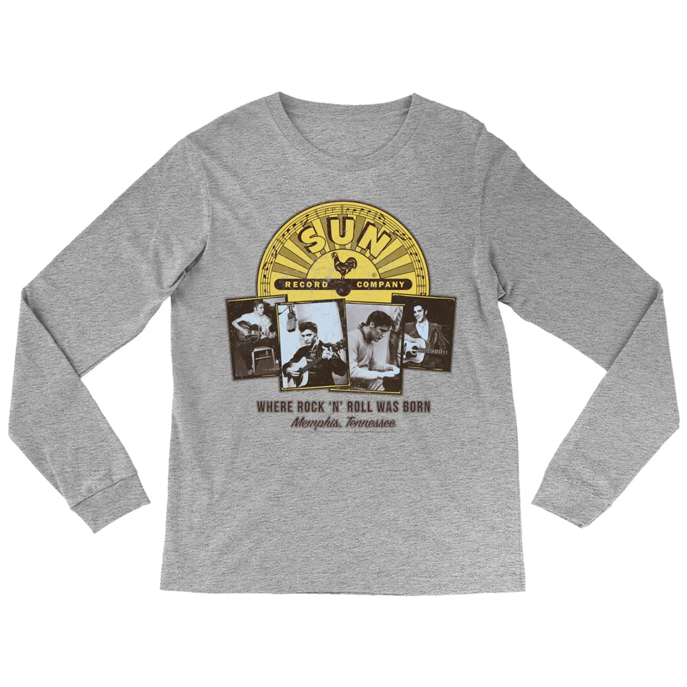 Elvis Presley Long Sleeve Shirt | In Studio Photo Collage Elvis Presley Shirt