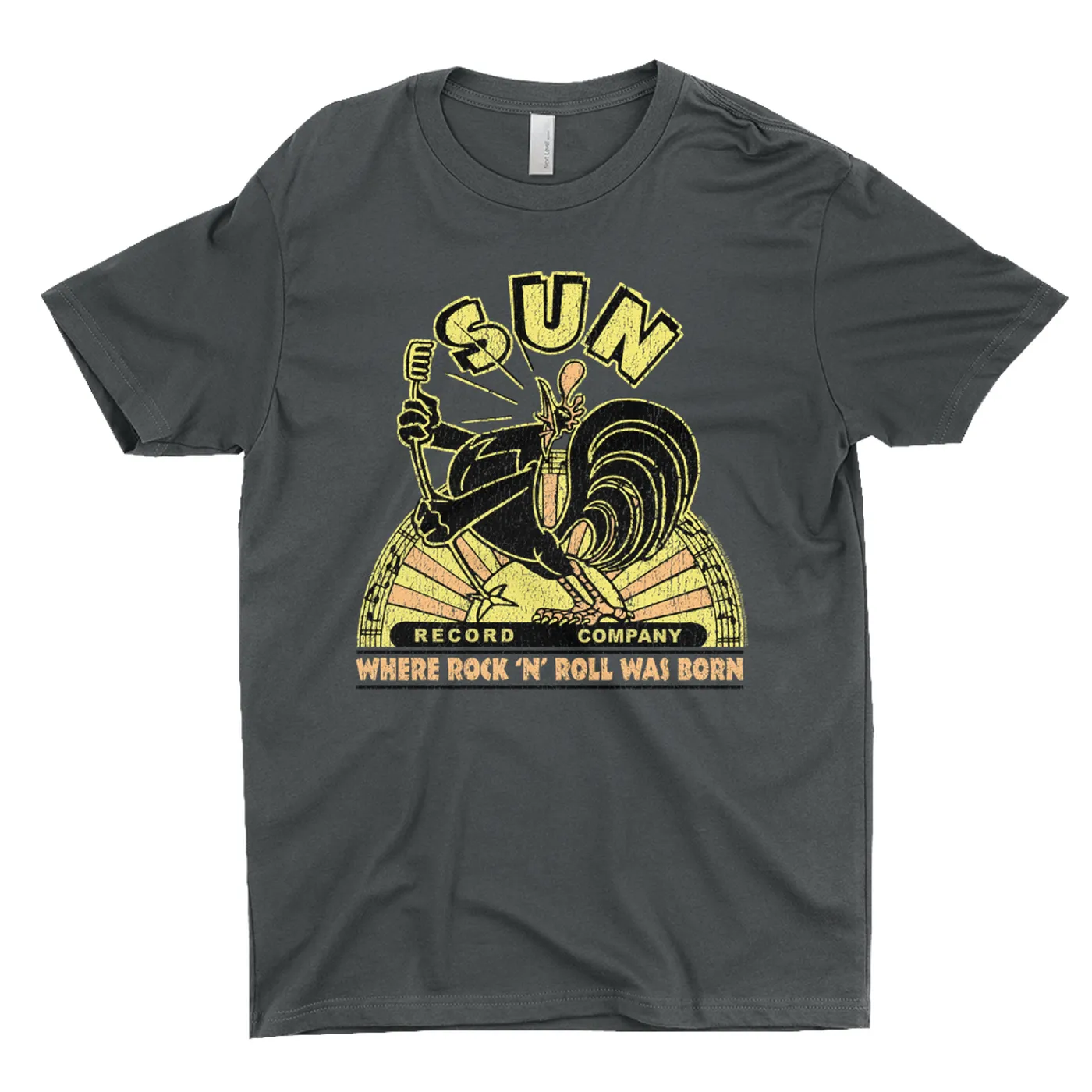 Sun Records T-Shirt | Neon Vintage Where Rock N' Roll Was Born Distressed Sun Records Shirt