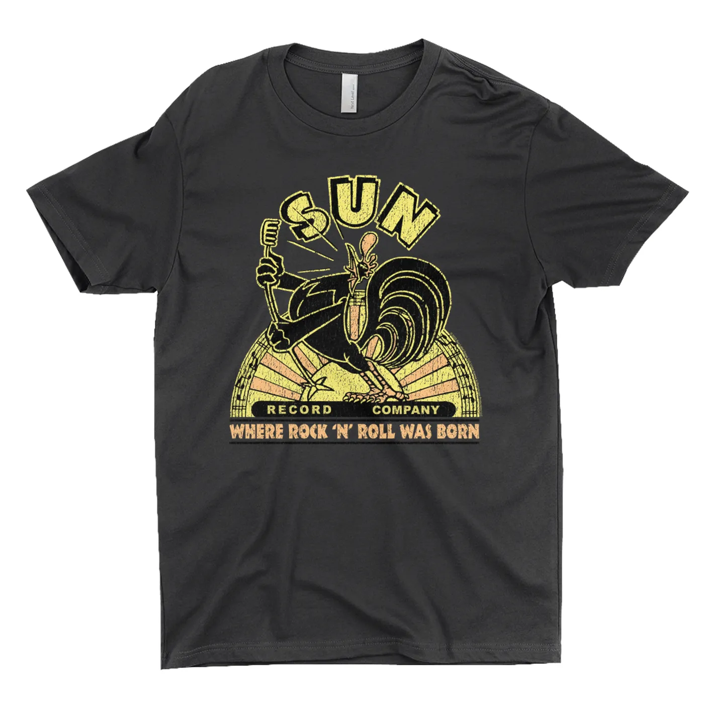 Sun Records T-Shirt | Neon Vintage Where Rock N' Roll Was Born Distressed Sun Records Shirt