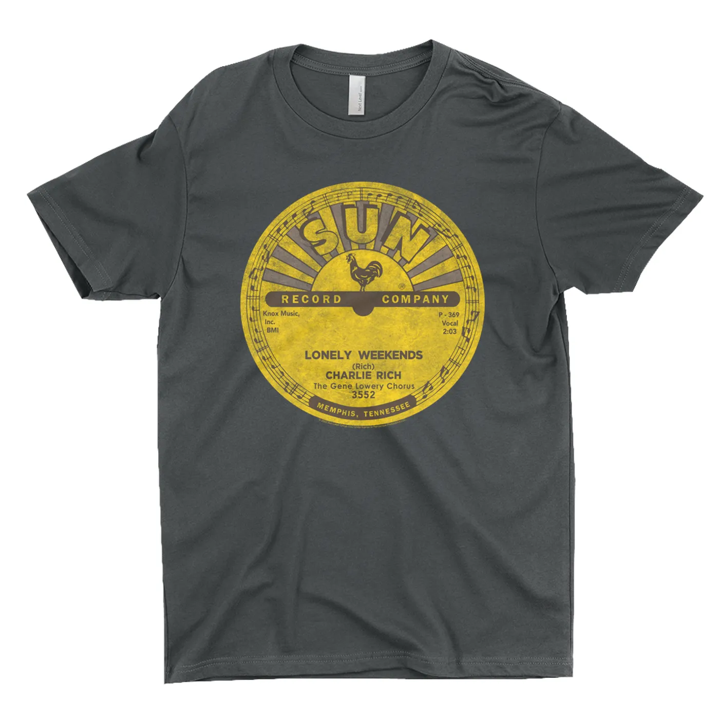 Charlie Rich T-Shirt | Lonely Weekends Record Label Distressed Charlie Rich Shirt