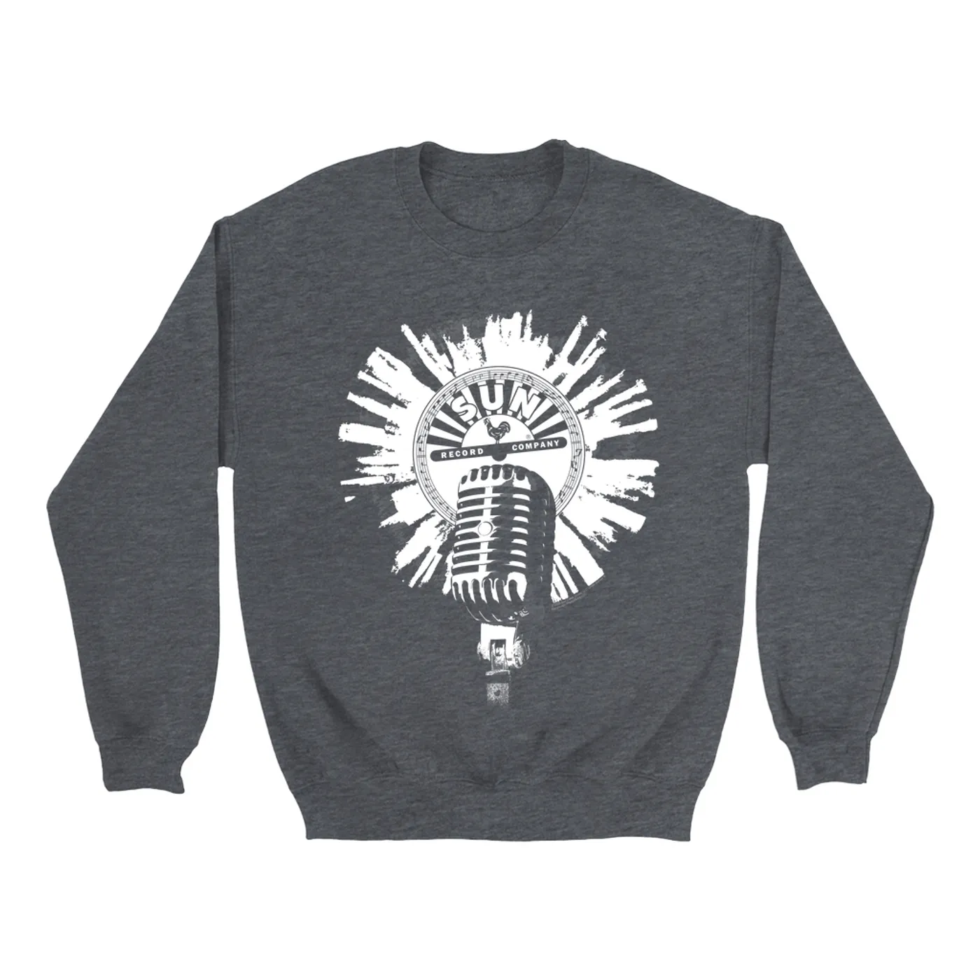 Sun Records Sweatshirt | Logo And Mic White Burst Sun Records Sweatshirt