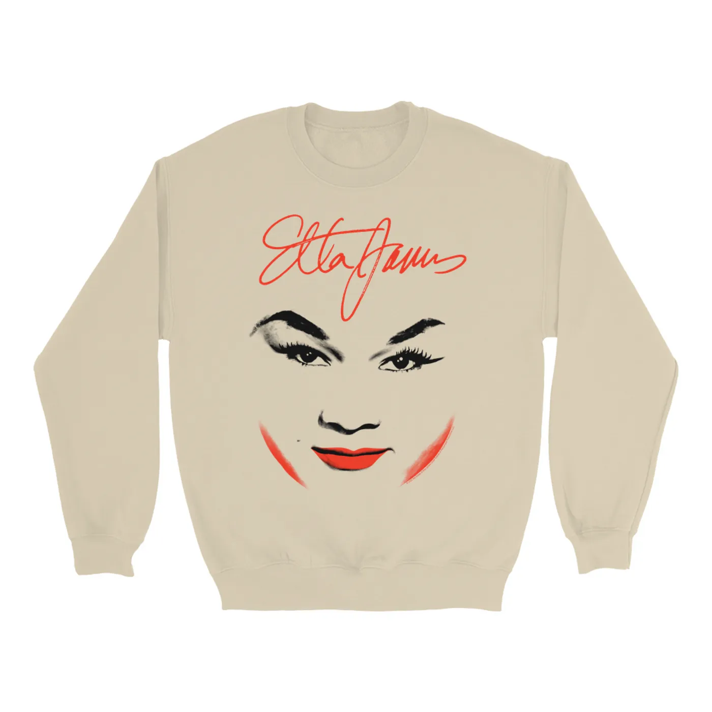 Etta James Sweatshirt | Serving Face With Logo Etta James Sweatshirt