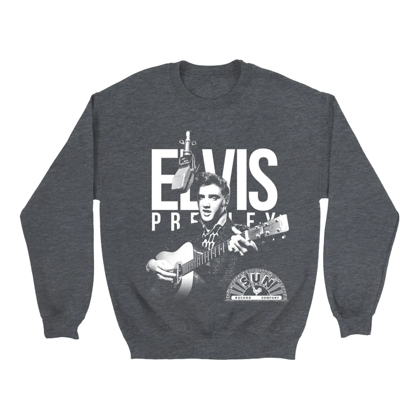 Elvis Presley Sweatshirt | Performing In White With Logo Elvis Presley Sweatshirt