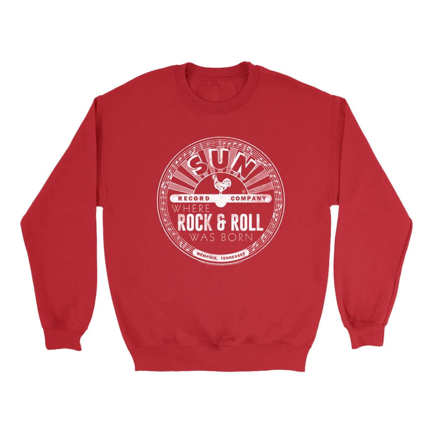 Sun Records Sweatshirt | White Where Rock N' Roll Was Born Logo Sun Records Sweatshirt