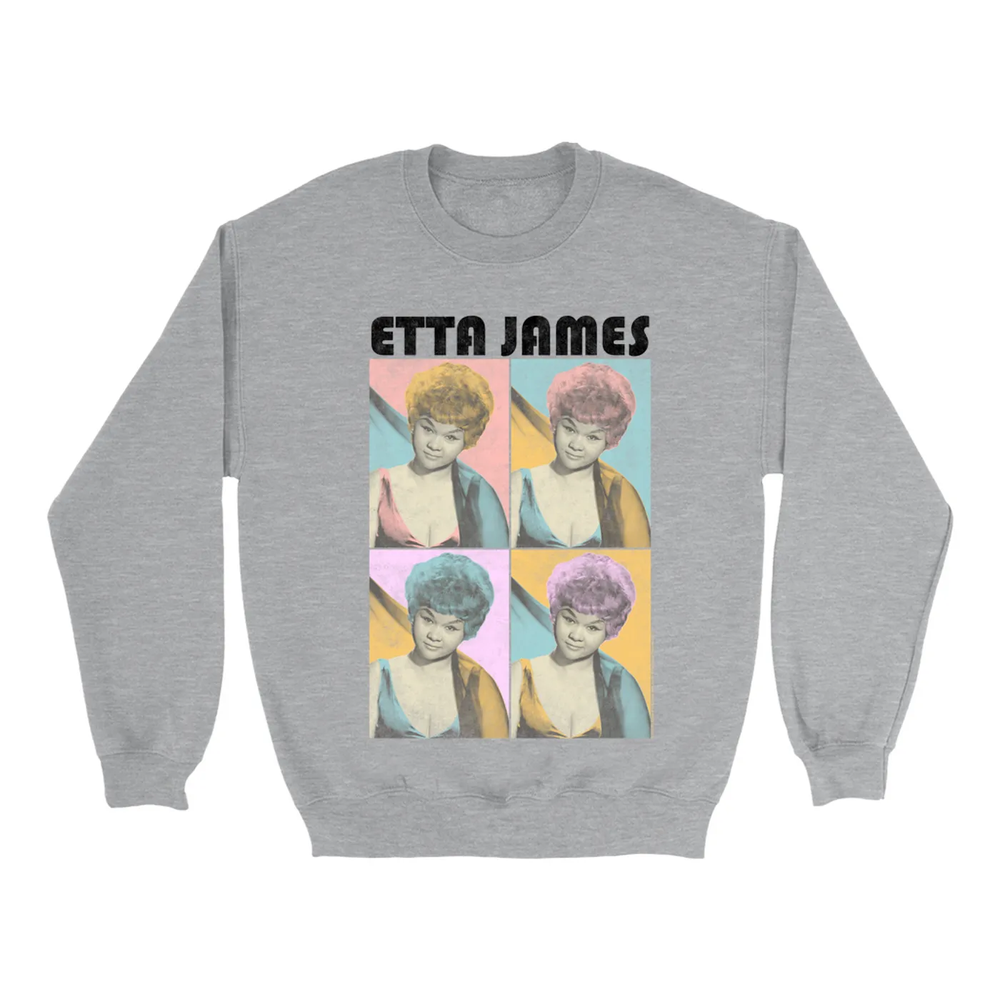 Etta James Sweatshirt | 1965 Pastel Pop Art Distressed Etta James Sweatshirt