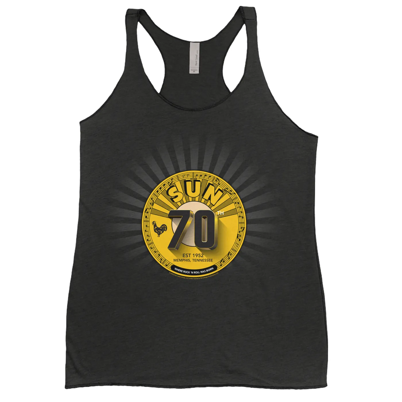 Sun Records Ladies' Tank Top | 70th Anniversary Gold Seal Sun Records Shirt