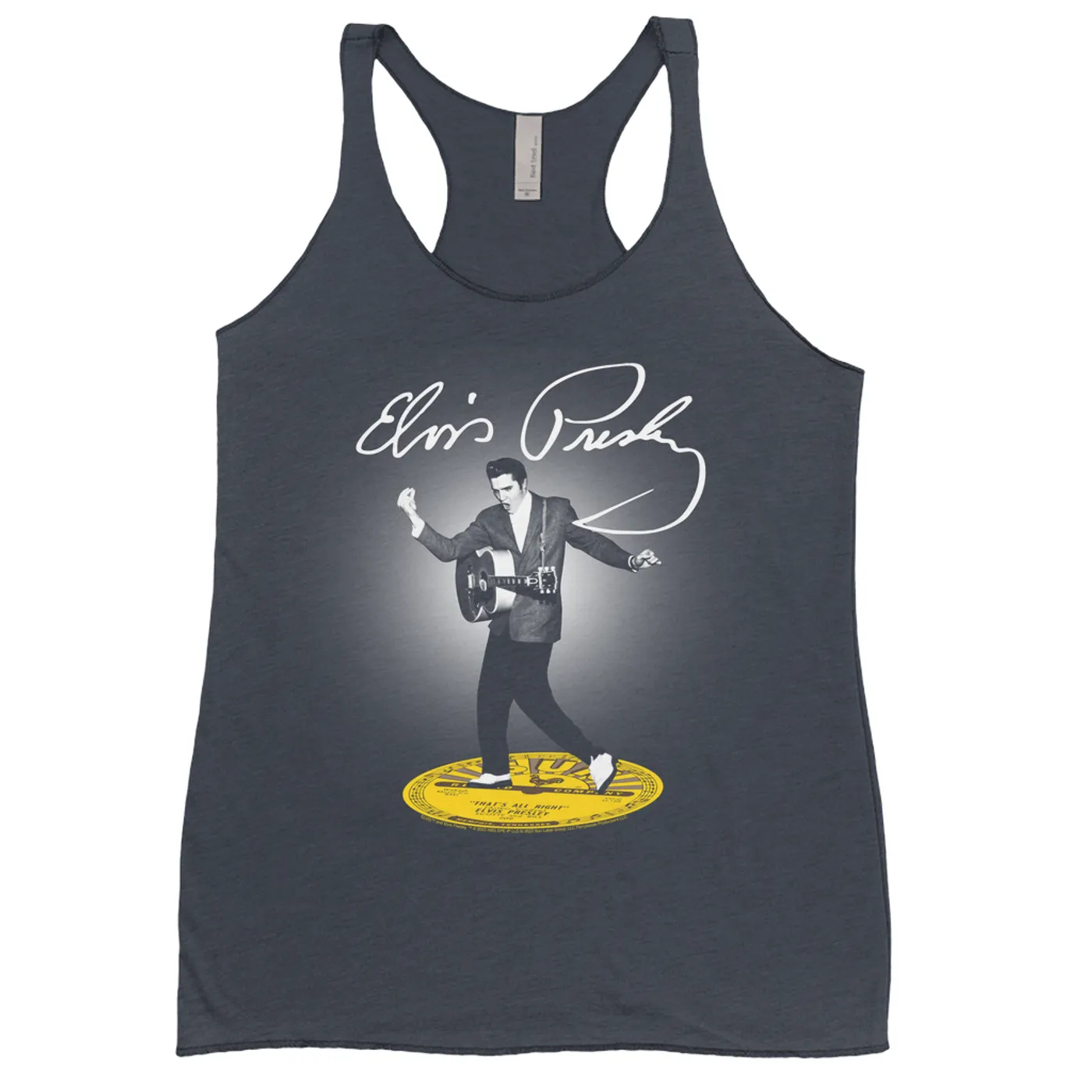 Elvis Presley Ladies' Tank Top | Signature Stepping On Hits Elvis Presley Shirt