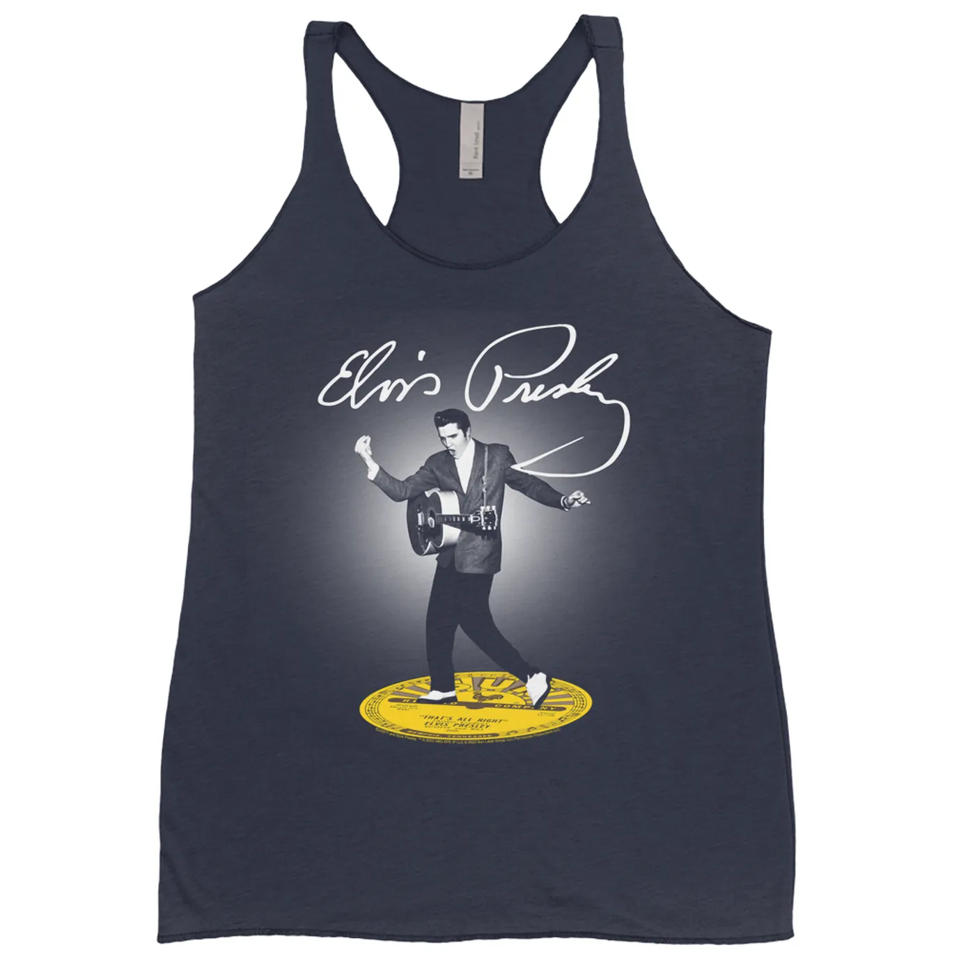 Elvis Presley Ladies' Tank Top | Signature Stepping On Hits Elvis Presley Shirt