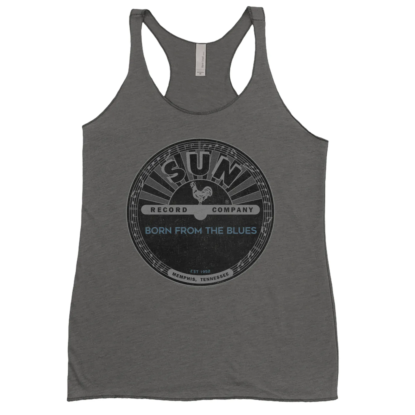 Sun Records Ladies' Tank Top | Born From Blues Black Label Distressed Sun Records Shirt