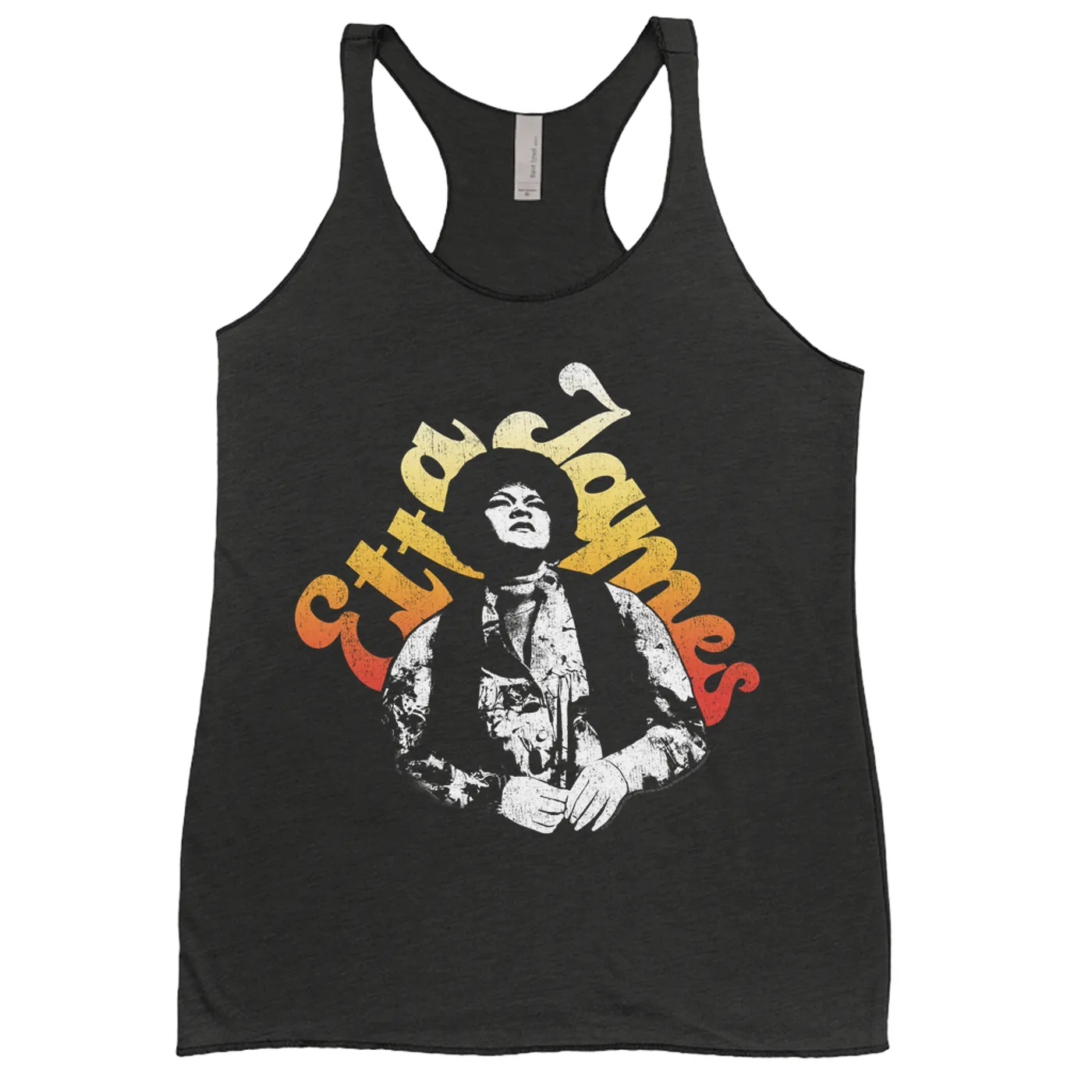 Etta James Ladies' Tank Top | Ombre '80s Performing Etta James Shirt