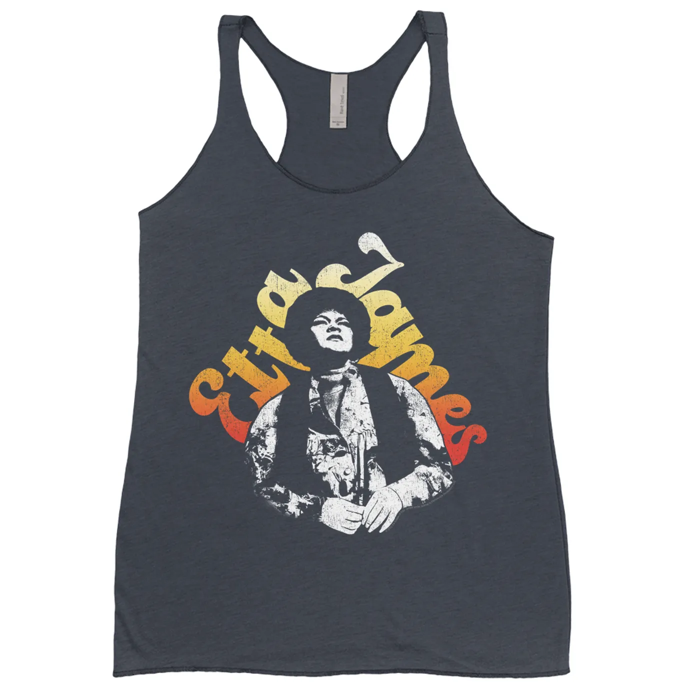 Etta James Ladies' Tank Top | Ombre '80s Performing Etta James Shirt