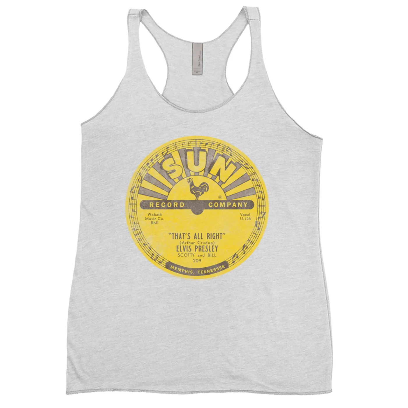 Elvis Presley Ladies' Tank Top | That's All Right Record Label Distressed Elvis Presley Shirt