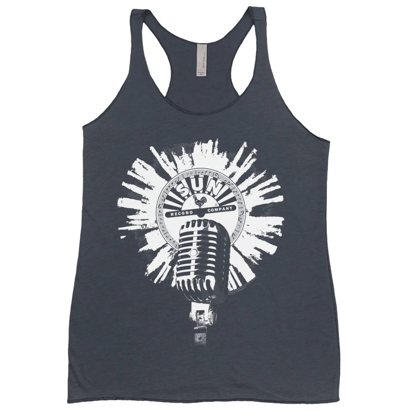 Sun Records Ladies' Tank Top | Logo And Mic White Burst Sun Records Shirt