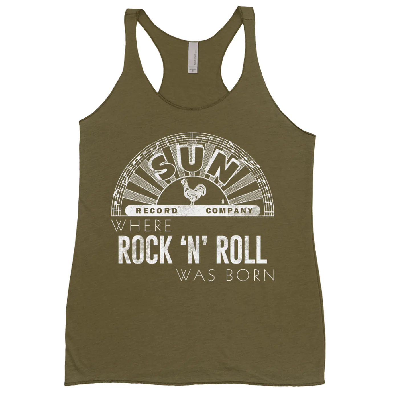 Sun Records Ladies' Tank Top | White Logo Where Rock N' Roll Was Born Sun Records Shirt