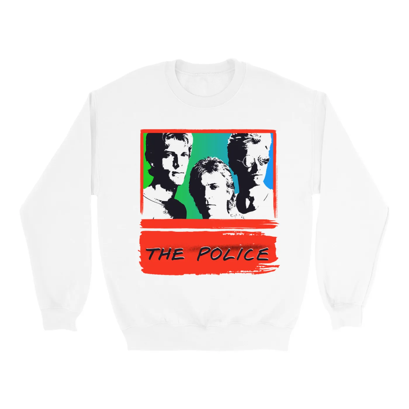 The Police Sweatshirt | Red Rainbow Ombre Synchronicity The Police Sweatshirt