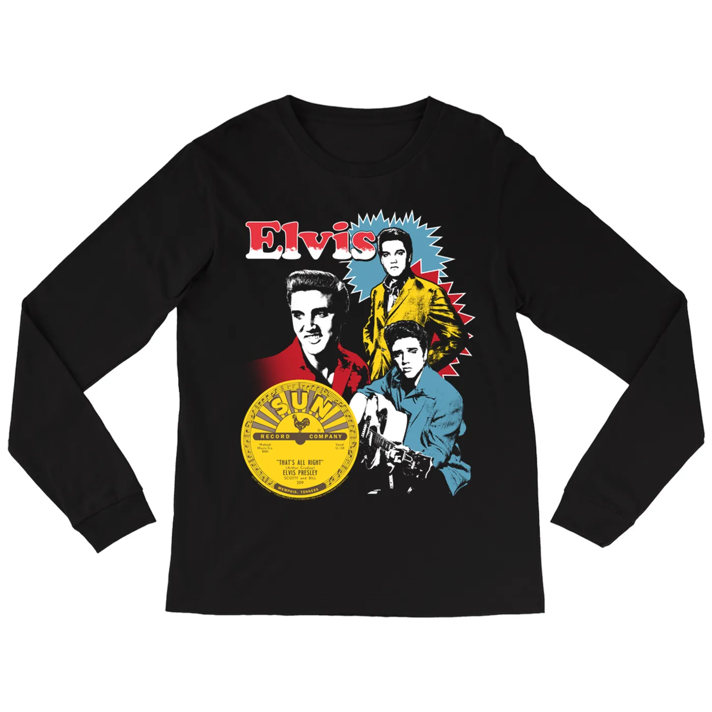 Elvis Presley Long Sleeve Shirt | That's All Right Photo Collage Elvis Presley Shirt