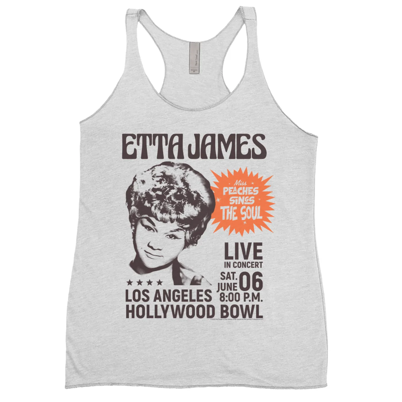 Etta James Ladies' Tank Top | Miss Peaches At Hollywood Bowl Etta James Shirt