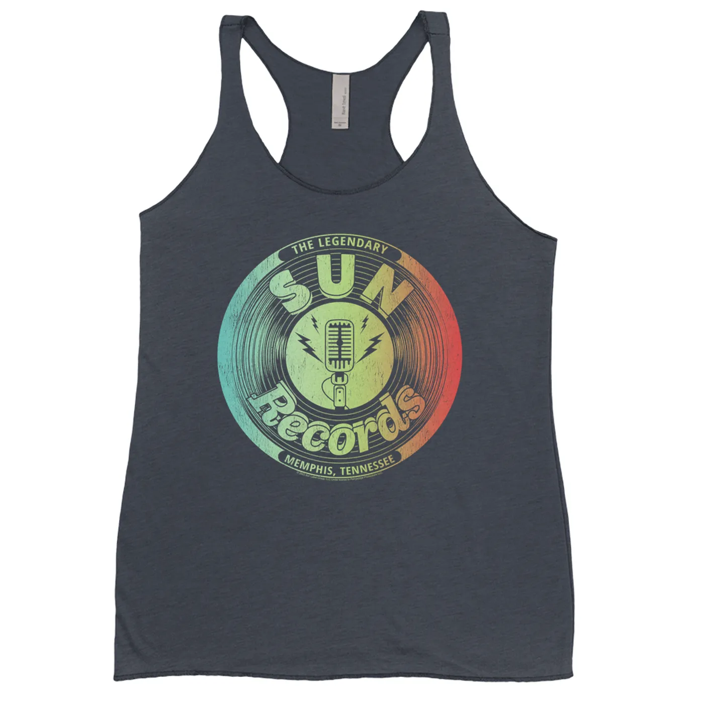 Sun Records Ladies' Tank Top | Ombre Microphone Studio Logo Sun Records Shirt