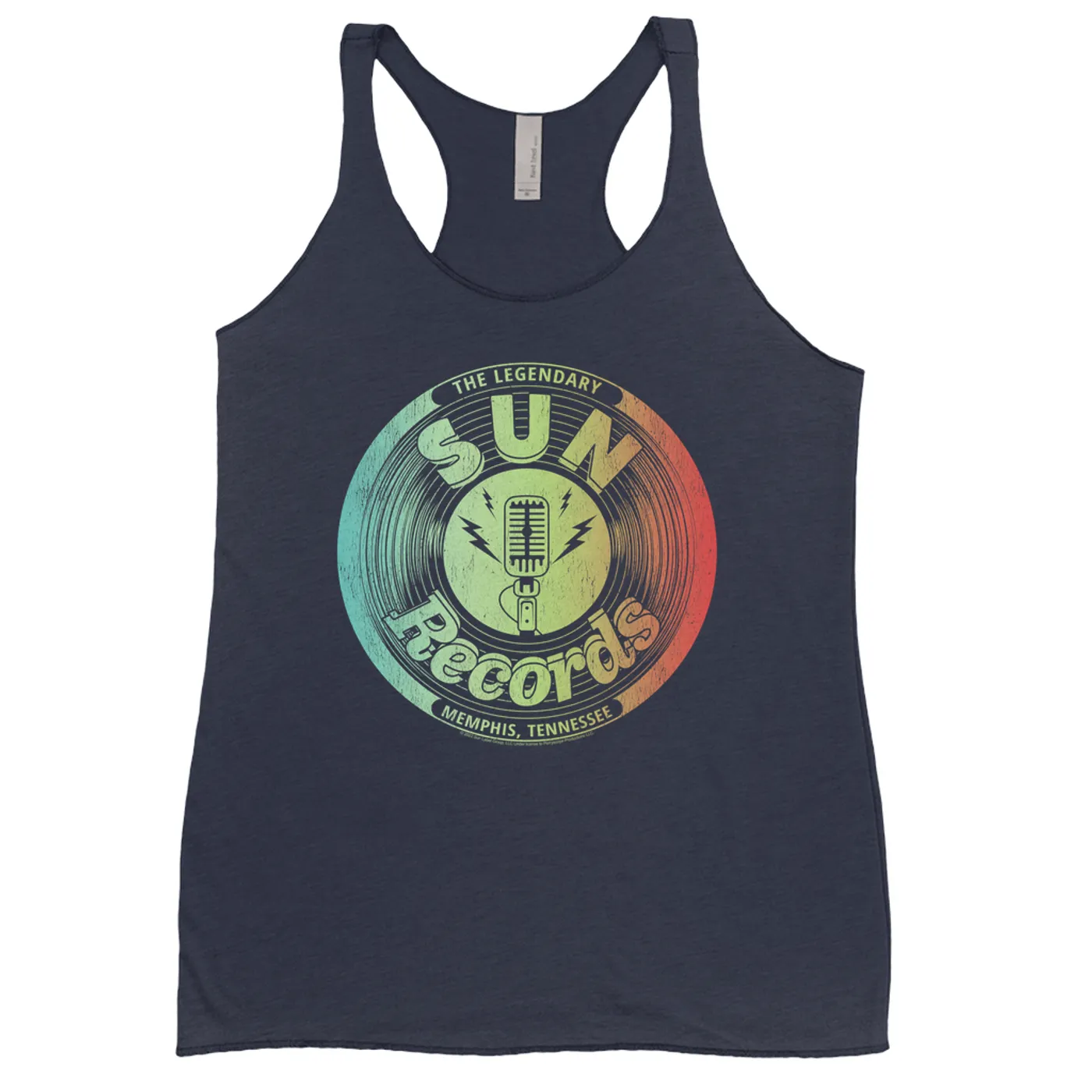 Sun Records Ladies' Tank Top | Ombre Microphone Studio Logo Sun Records Shirt